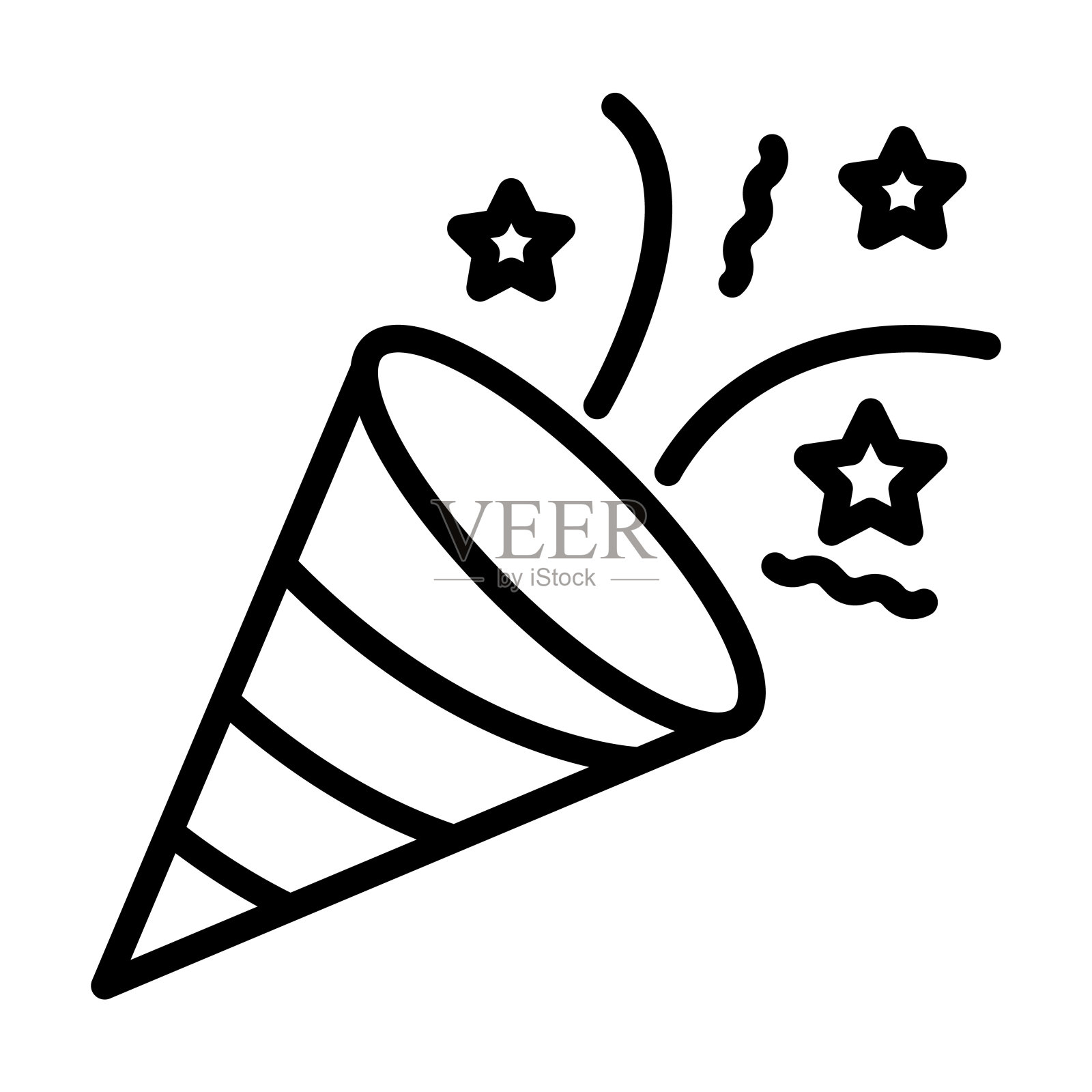 从巴西收集的五彩纸屑图标。薄线性五彩纸花,庆祝,党轮廓图标孤立在白色背景。线向量纸屑符号,网络和移动的符号。插画图片素材