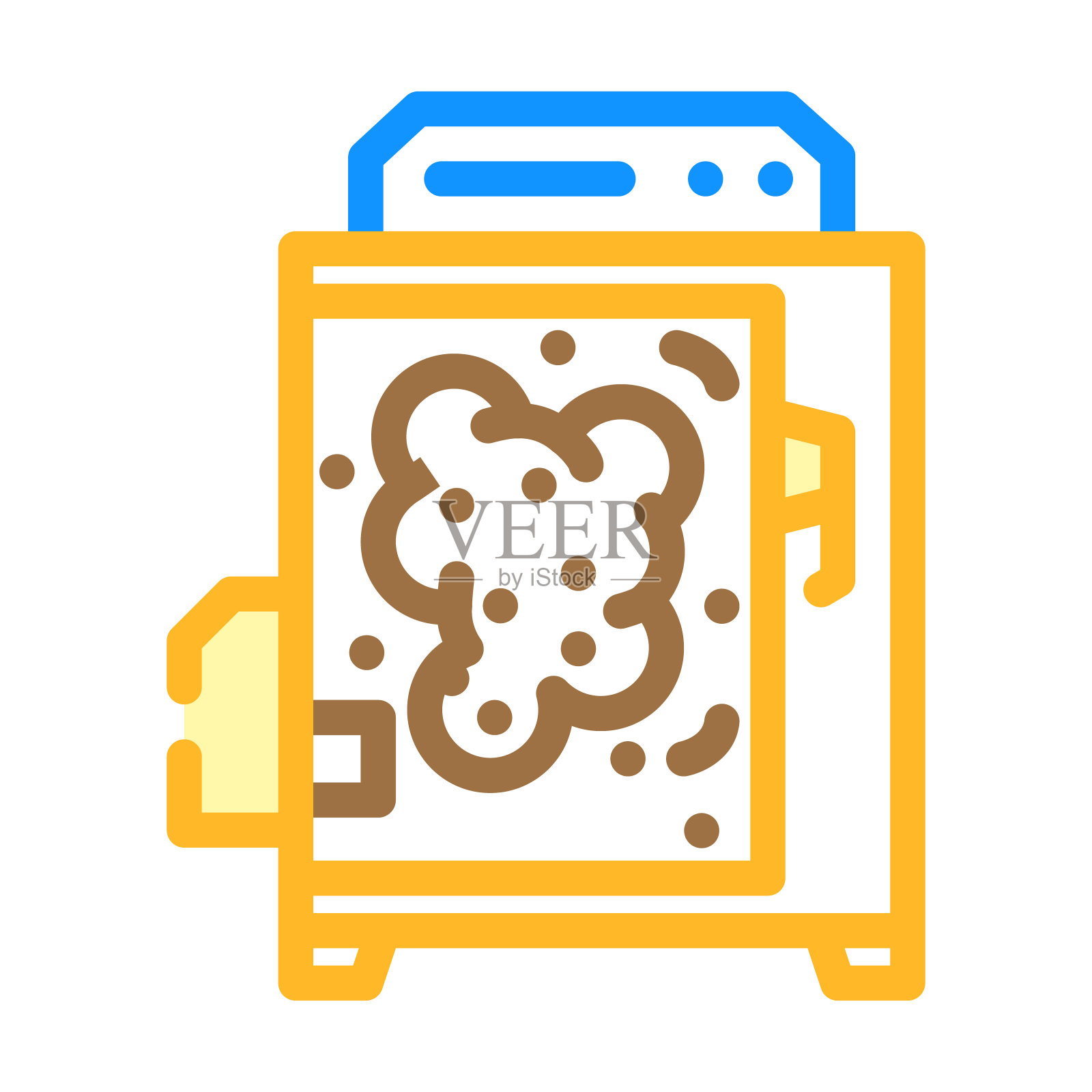 吸烟室颜色图标矢量插图插画图片素材