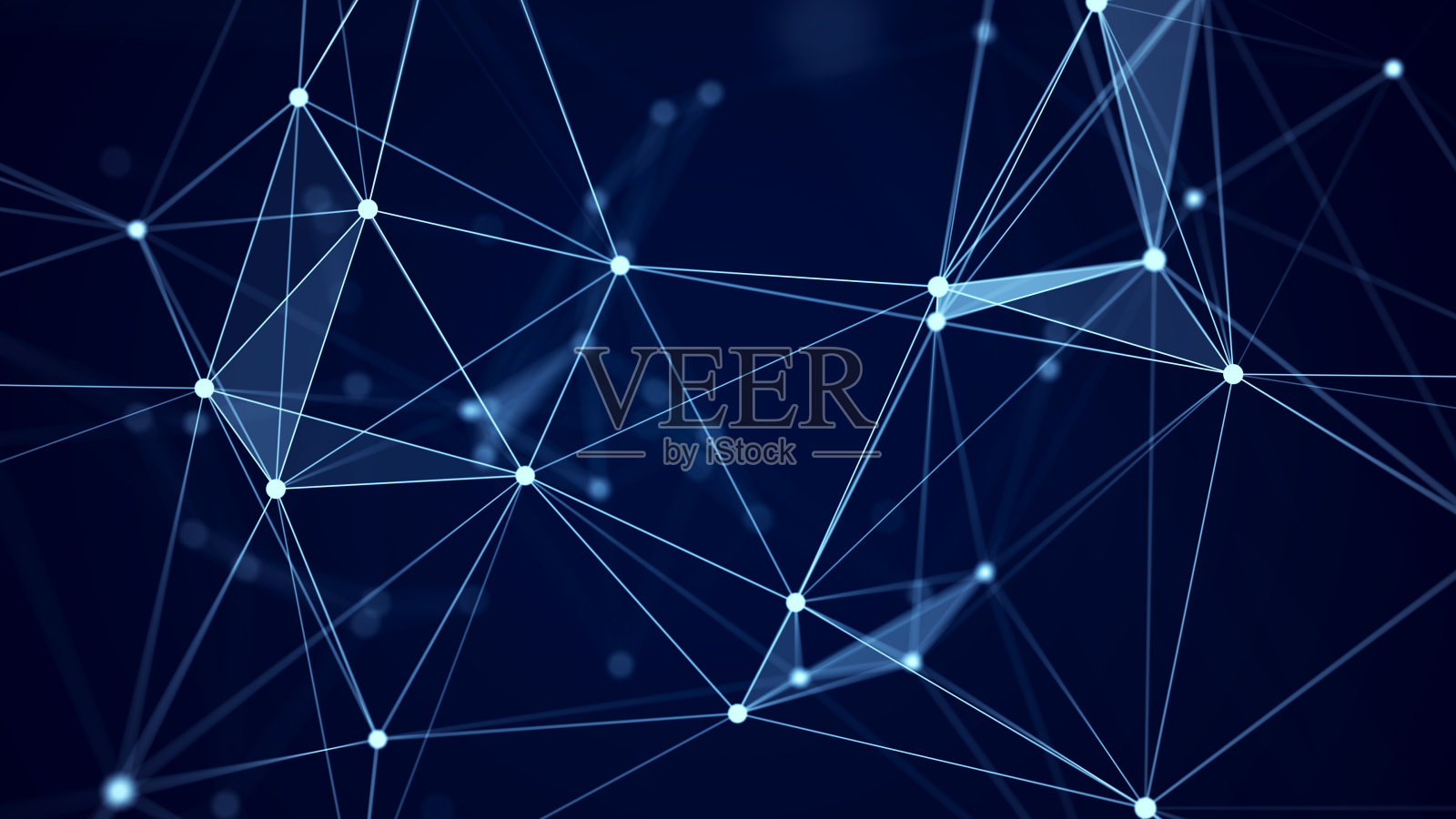 线和点在空间中的分布。数据网络连接的数字背景。3 d渲染。照片摄影图片