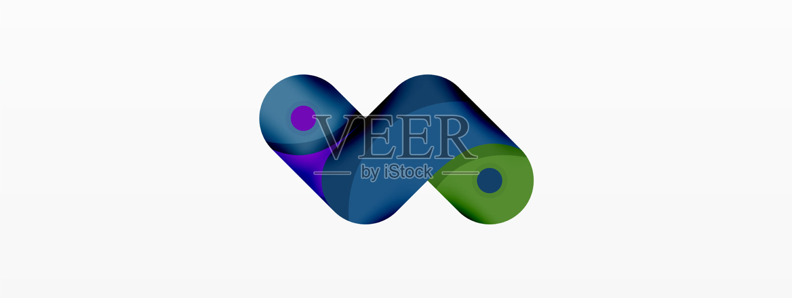 创意几何壁纸圆形箭头形状插画图片素材