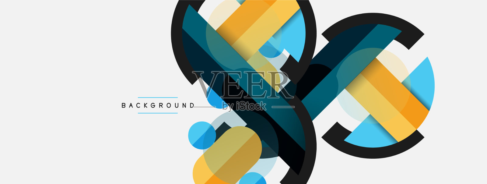 圆的几何形状,线和圆插画图片素材