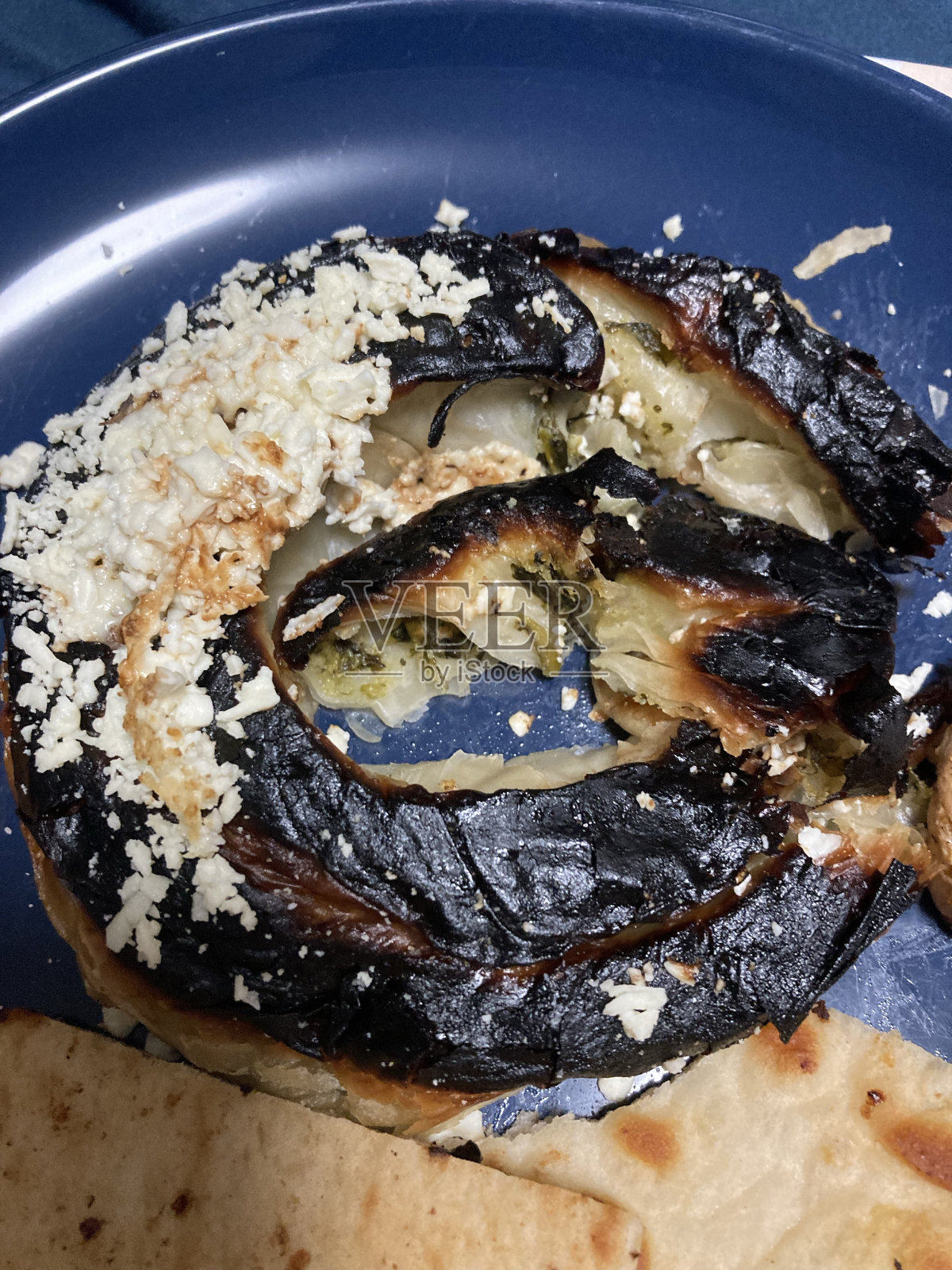 毁了Spanakopita照片摄影图片