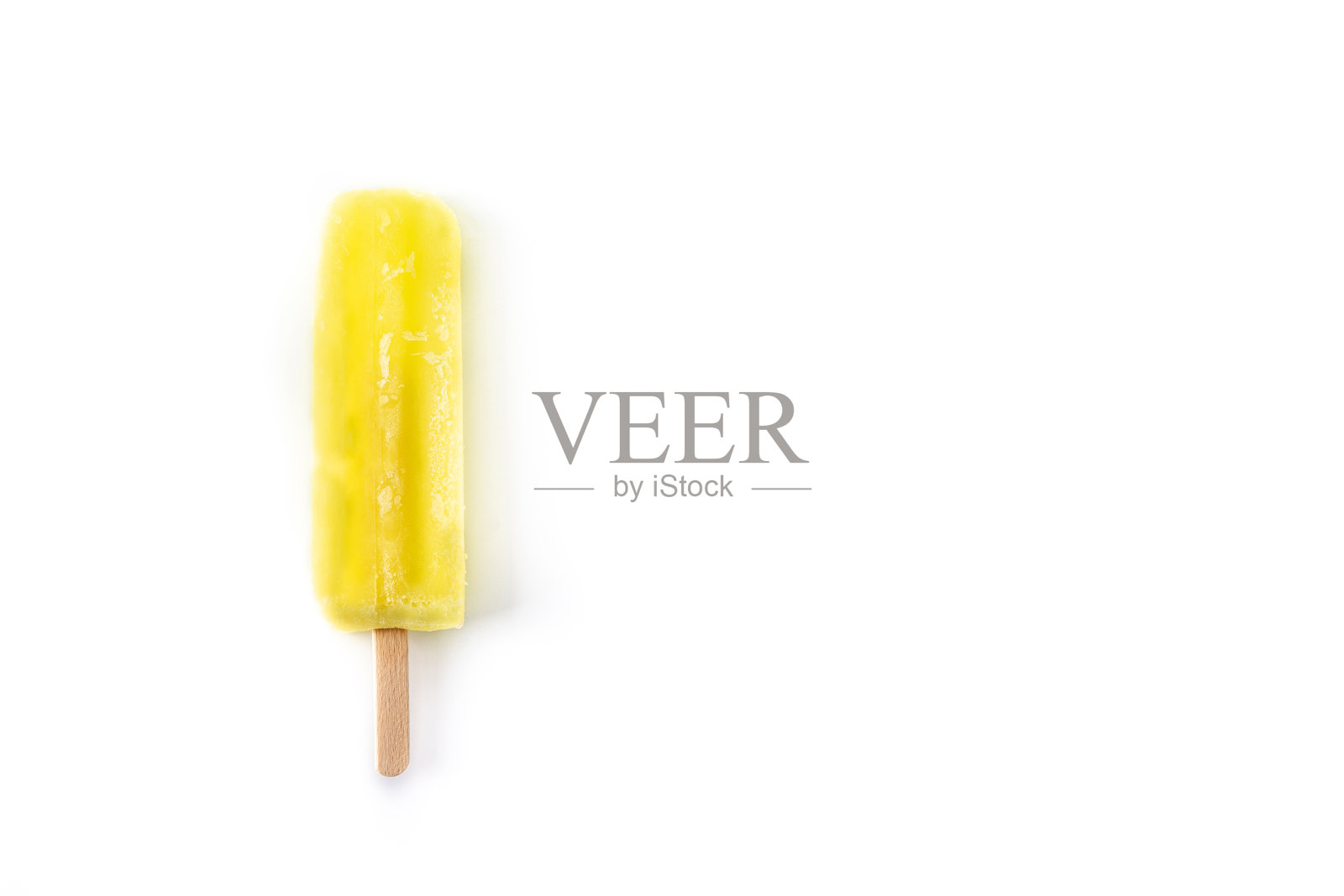 柠檬冰棒孤立在白色背景上照片摄影图片
