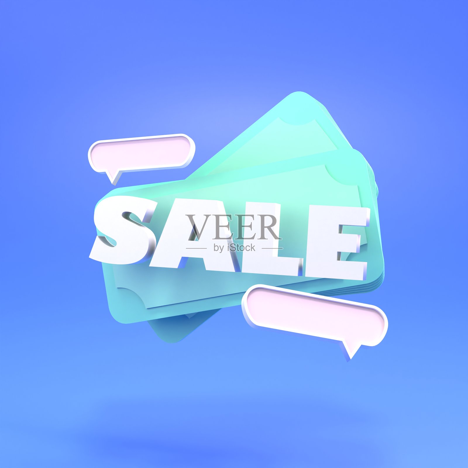 销售的迹象。购买折扣和储蓄的概念。3 d渲染。照片摄影图片