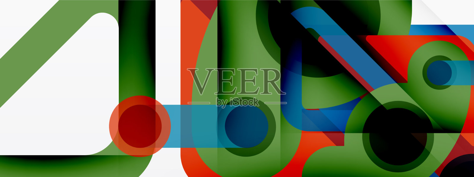 几何基本线圆抽象插画图片素材