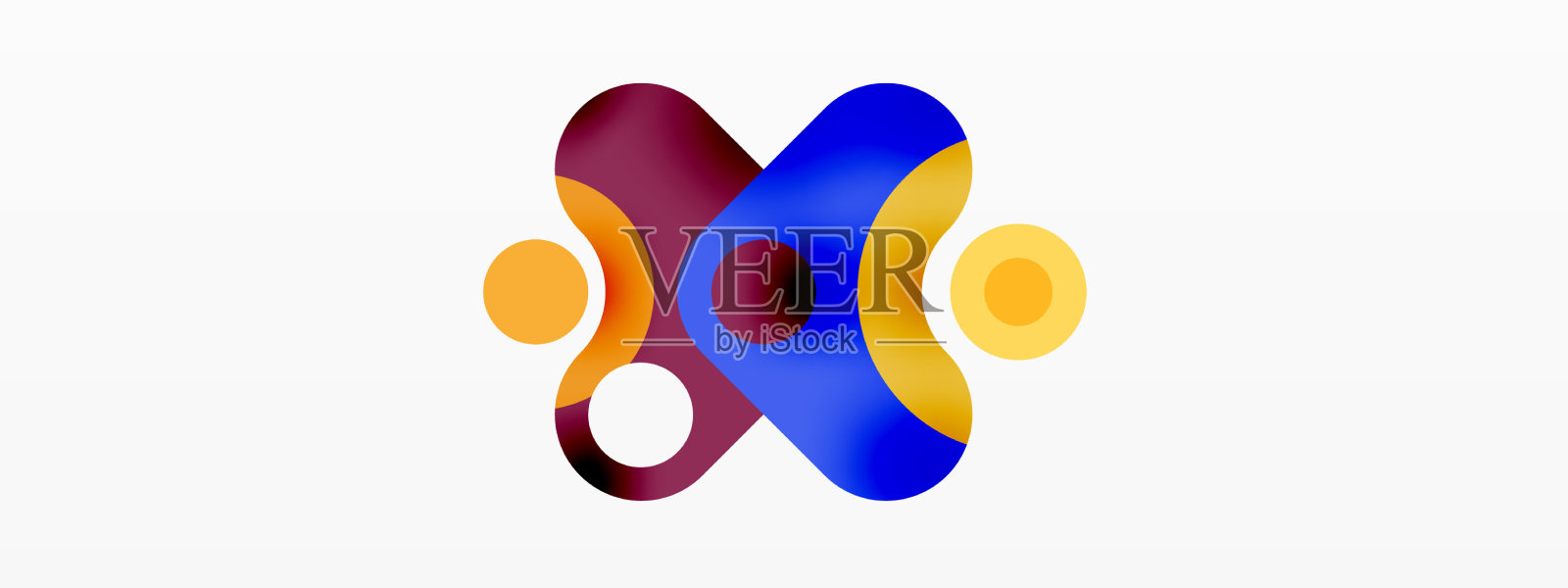 创意几何壁纸最小气泡箭头插画图片素材