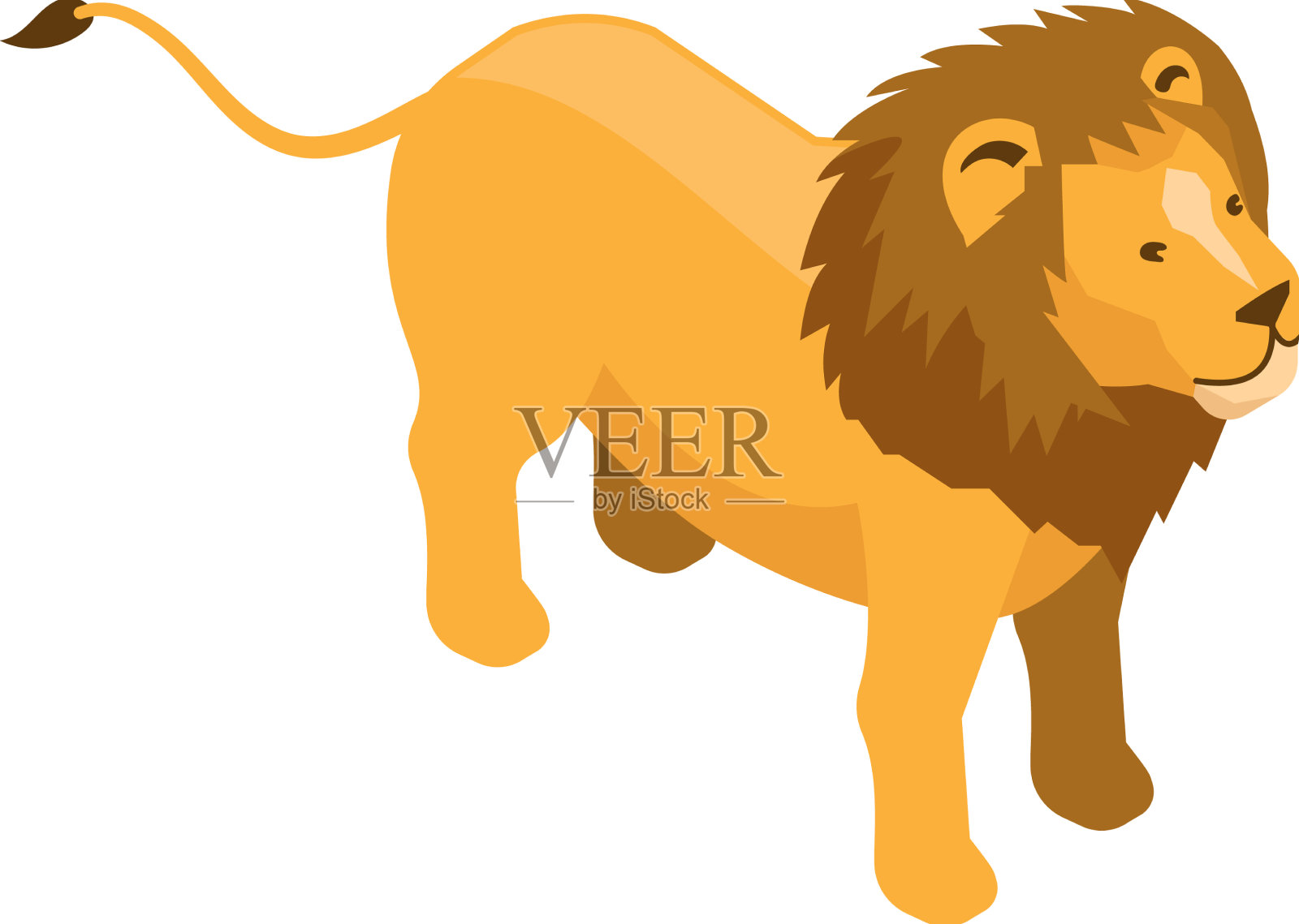 狮子的等距狩猎构图设计元素图片