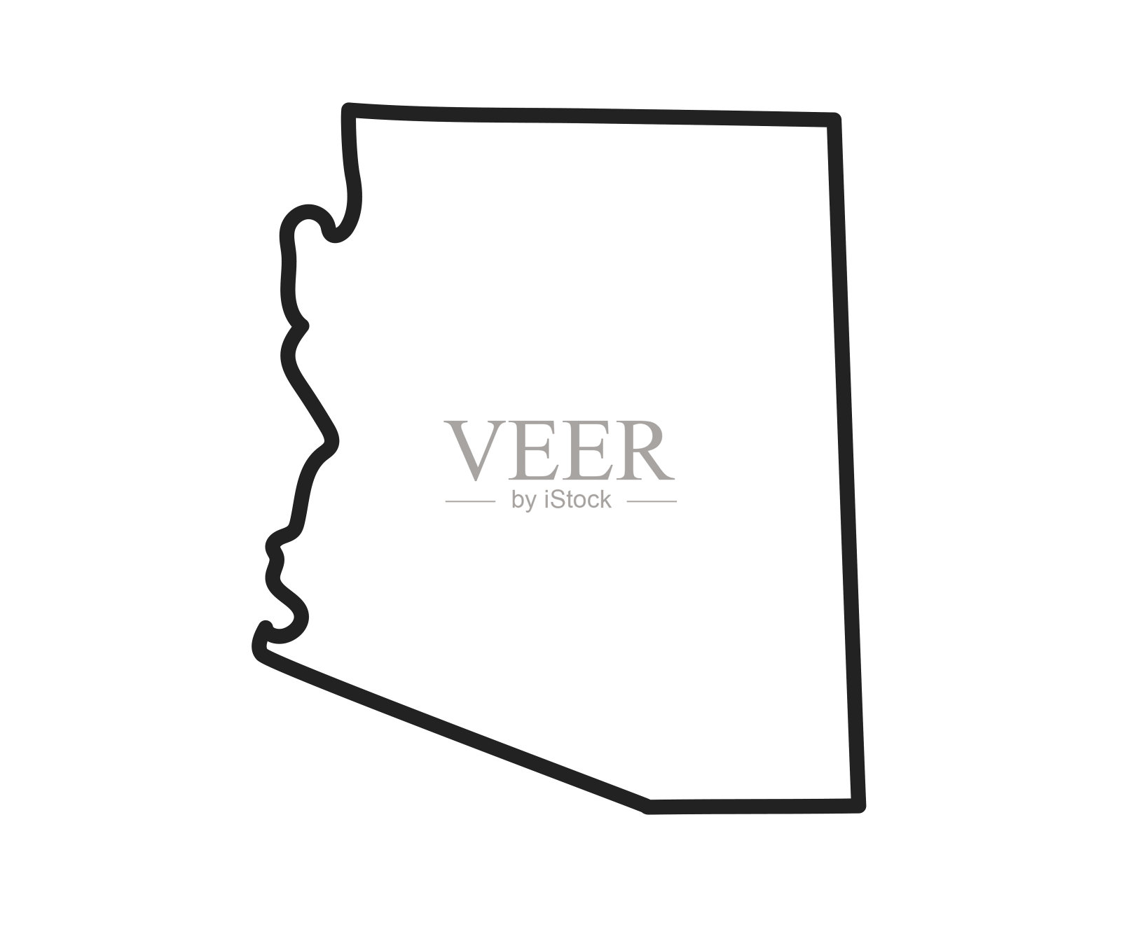 亚利桑那州美国州的图标。网页,手机应用,促销的象形图。可编辑的中风。插画图片素材