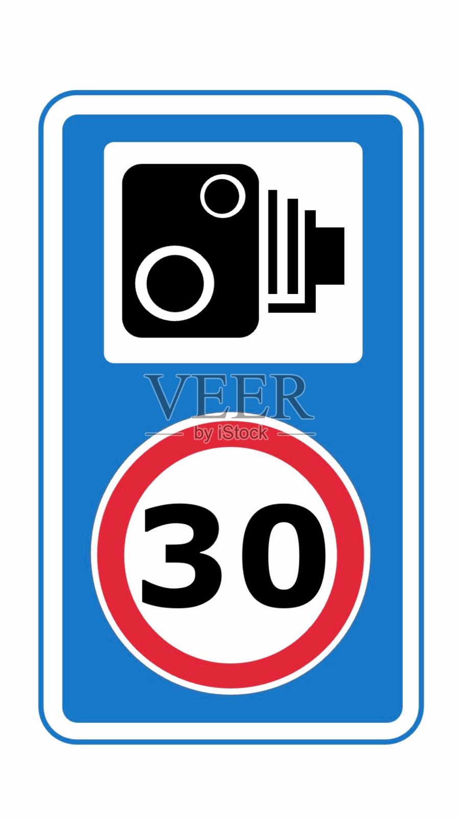 交通标志为超速摄像警告插画图片素材