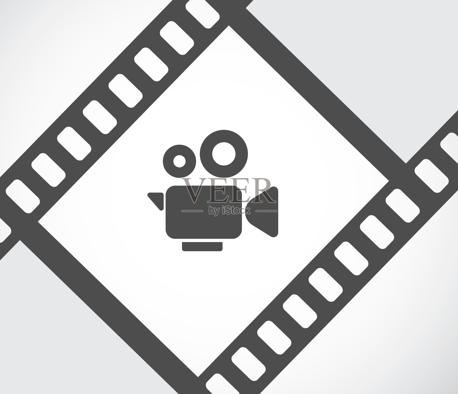 抽象背景与电影卷轴插画图片素材