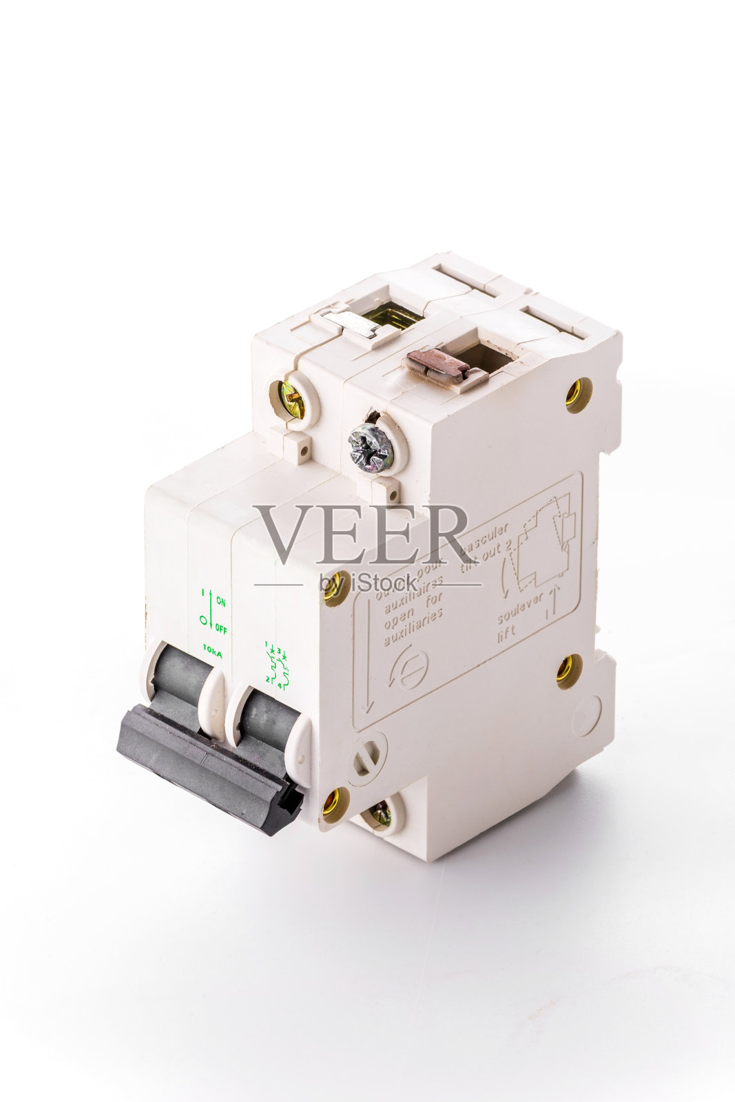 断路器烧坏跳闸照片摄影图片