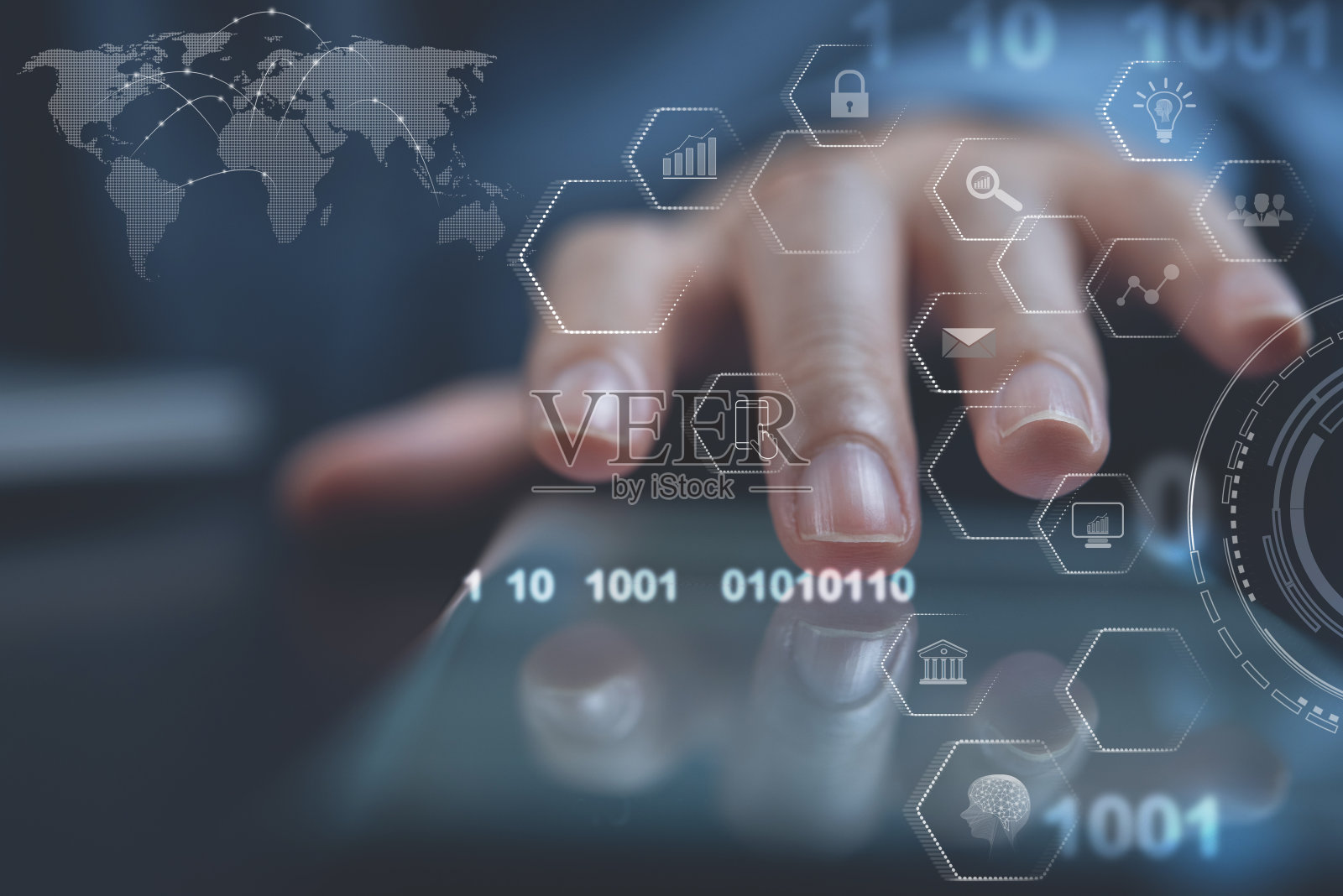 数字化转型、社交媒体营销、软件技术开发、物联网、物联网概念照片摄影图片