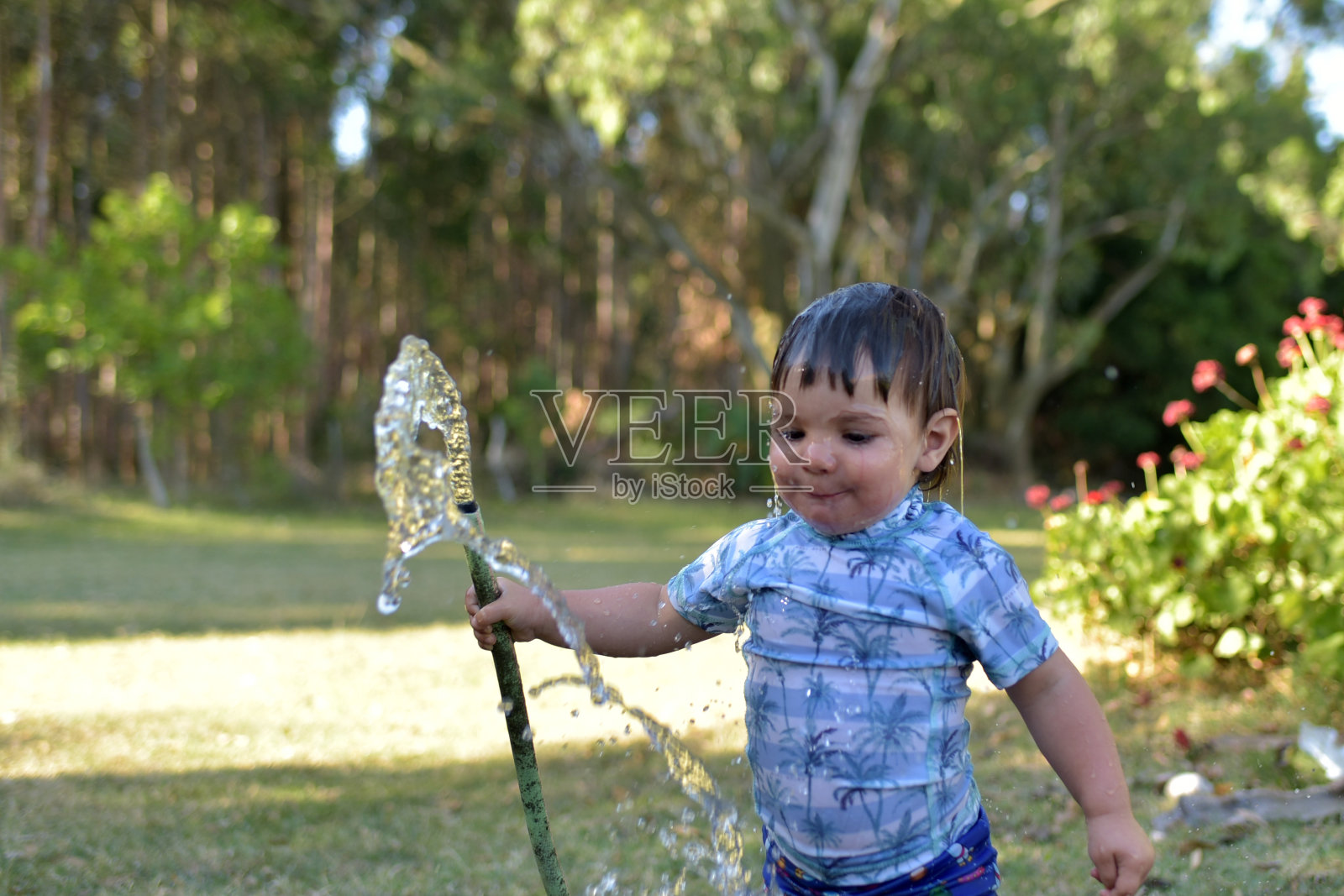 孩子们在玩水照片摄影图片