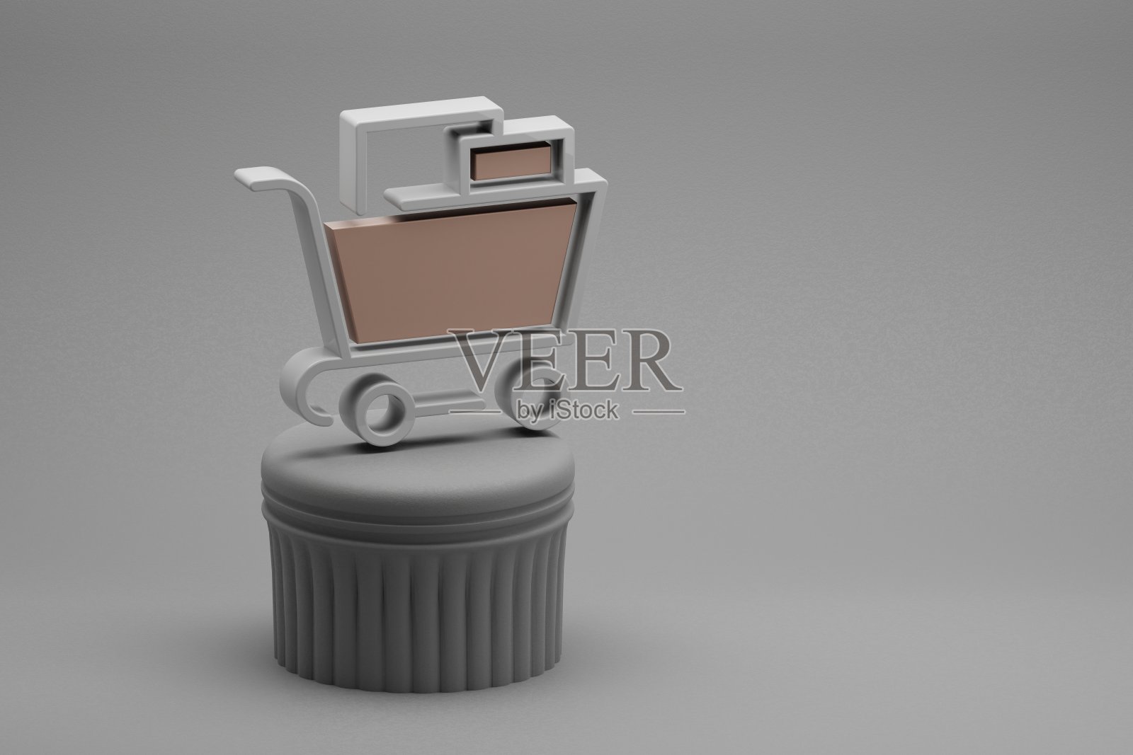 美丽的抽象插图购物车符号图标栏和精彩的背景。3 d渲染插图。背景图案设计。在线购物。照片摄影图片