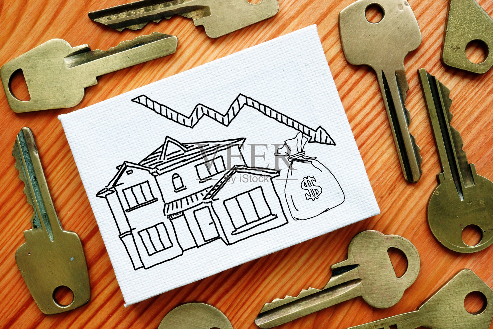 在商业照片上可以看到购房需求的减少照片摄影图片