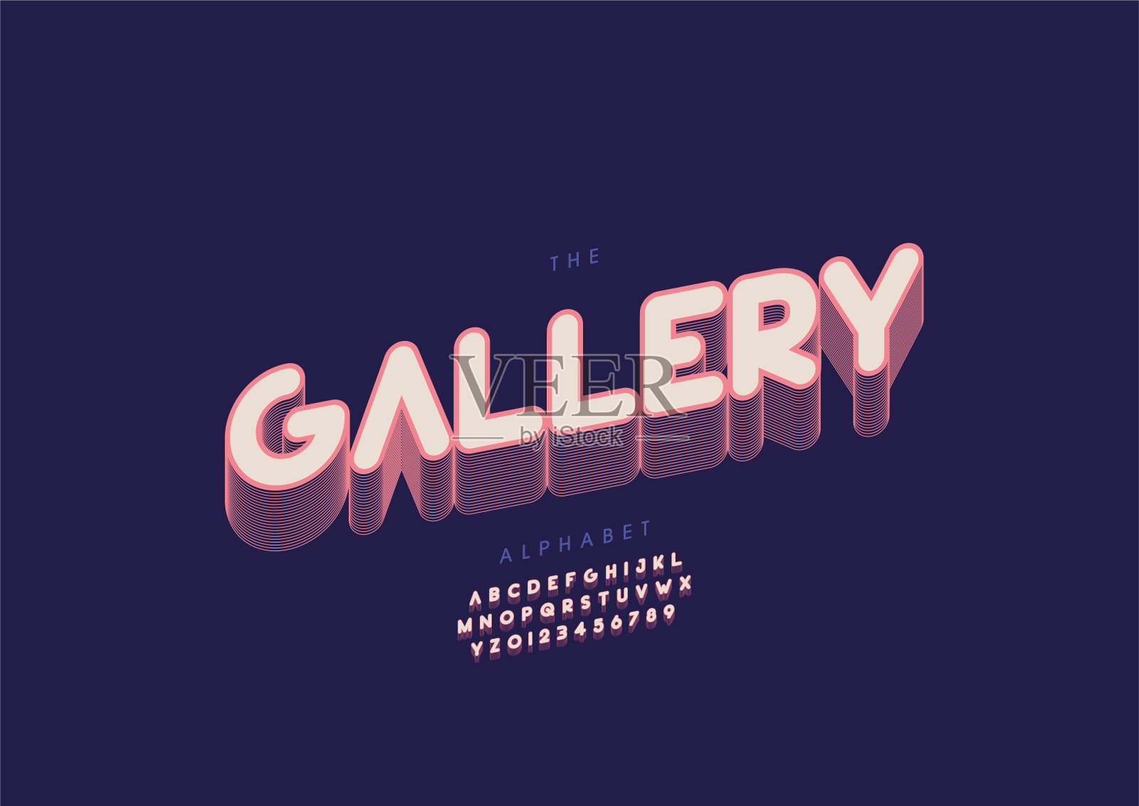 画廊字母表插画图片素材