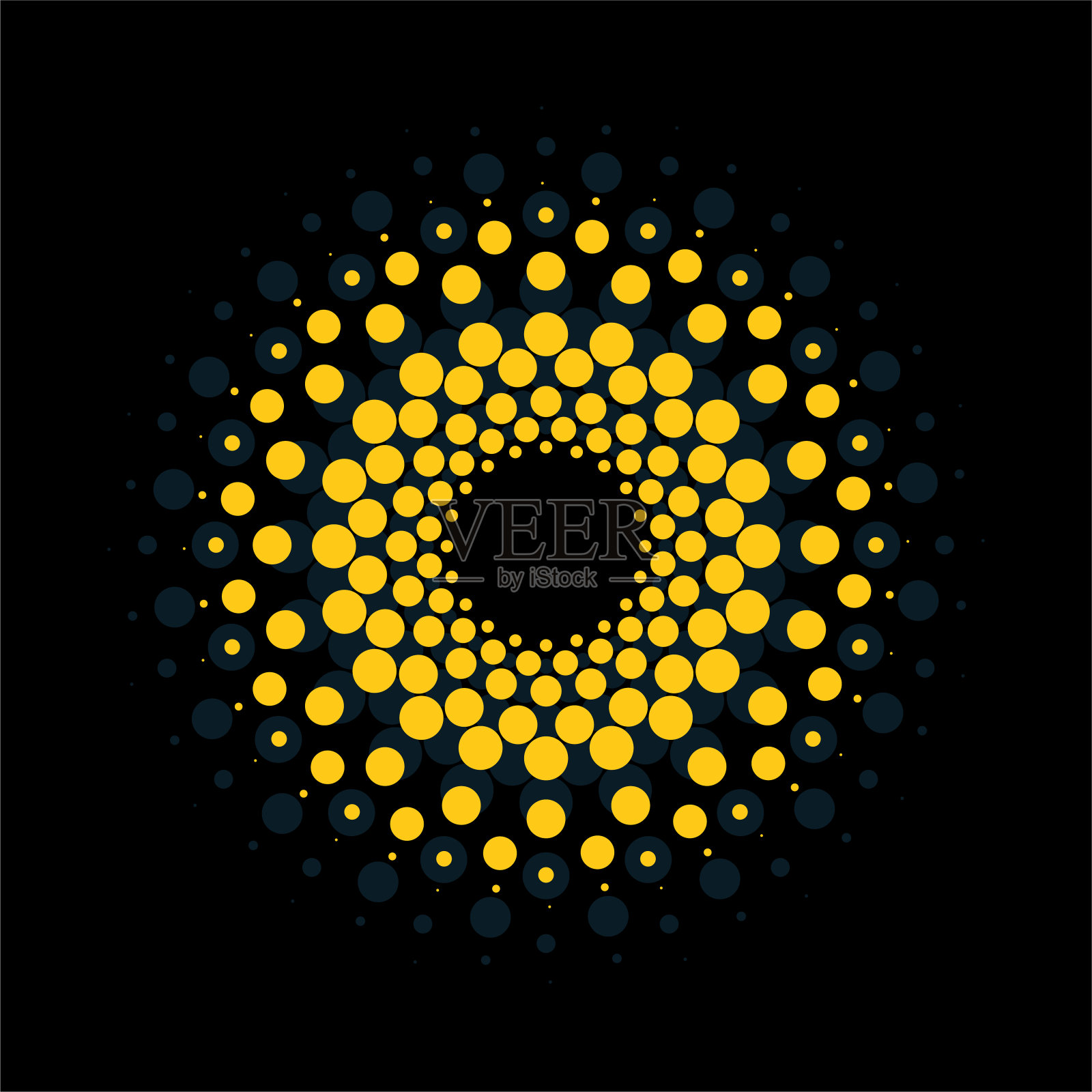 半色调虚线圆圈。圆点的形状。矢量标志插画图片素材