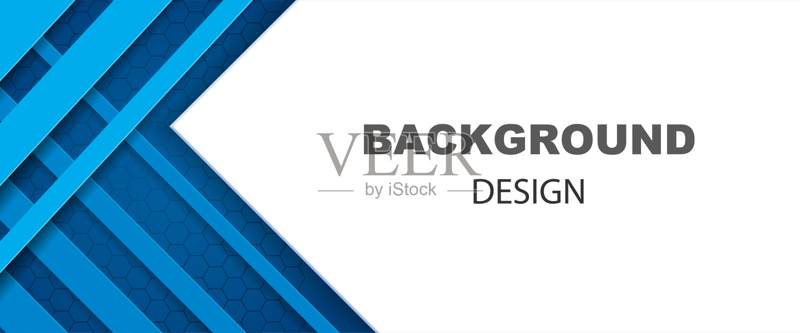 水平方形蓝色抽象背景。插画图片素材