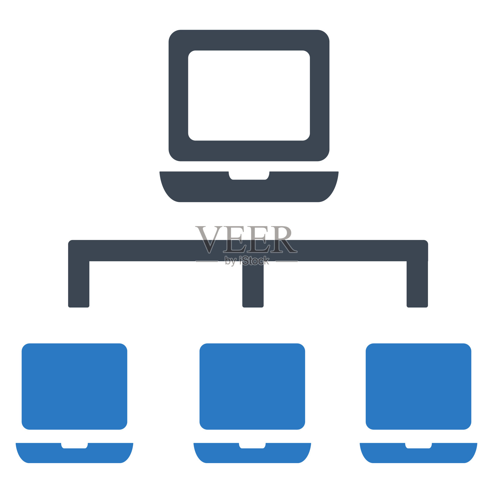 网络连接图标。插画图片素材