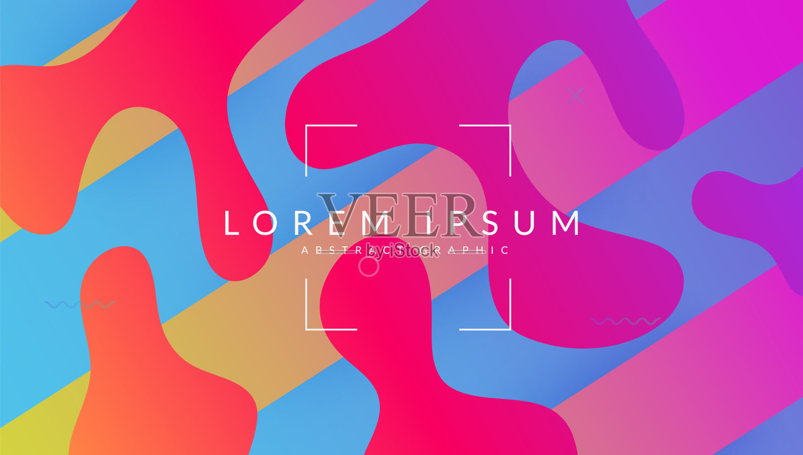 梯度形状。频谱模板。科技的着陆页。波浪极小的东西插画图片素材