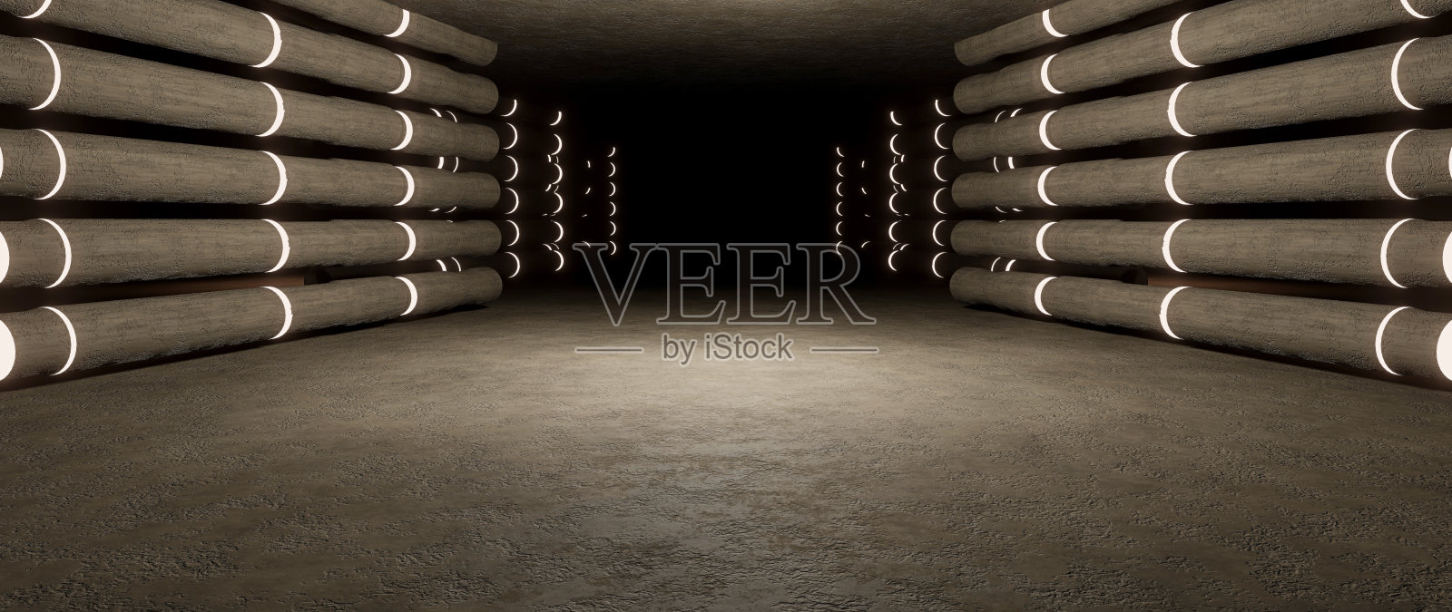 未来背景大工作室陈列室俱乐部车库地下仓库聚光灯深棕色背景底座概念照片摄影图片