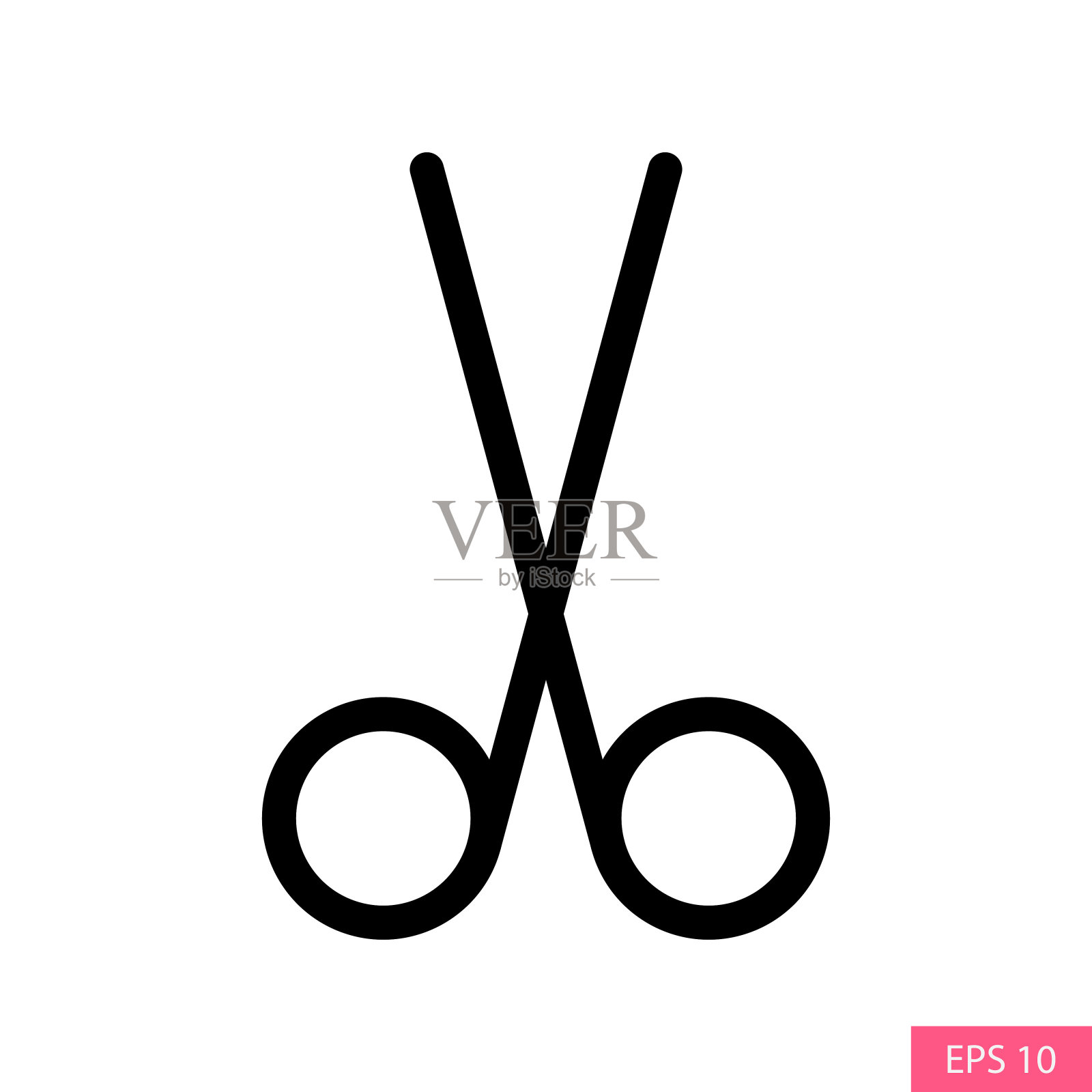 剪刀矢量图标在直线风格设计的网站设计,应用程序,UI,孤立在白色背景。可编辑的中风。EPS 10矢量插图。插画图片素材