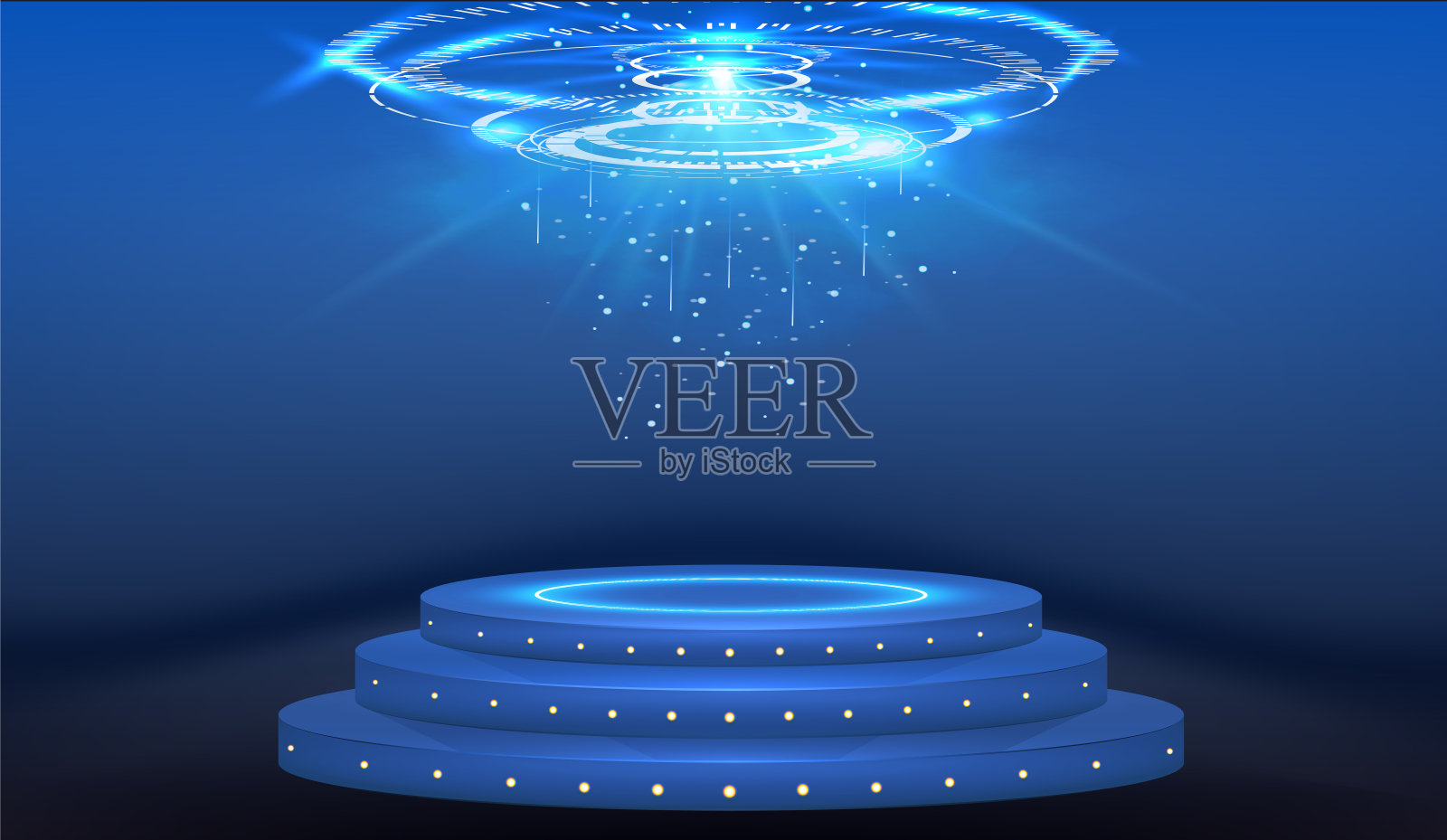 圆抽象数字技术UI未来HUD插画图片素材