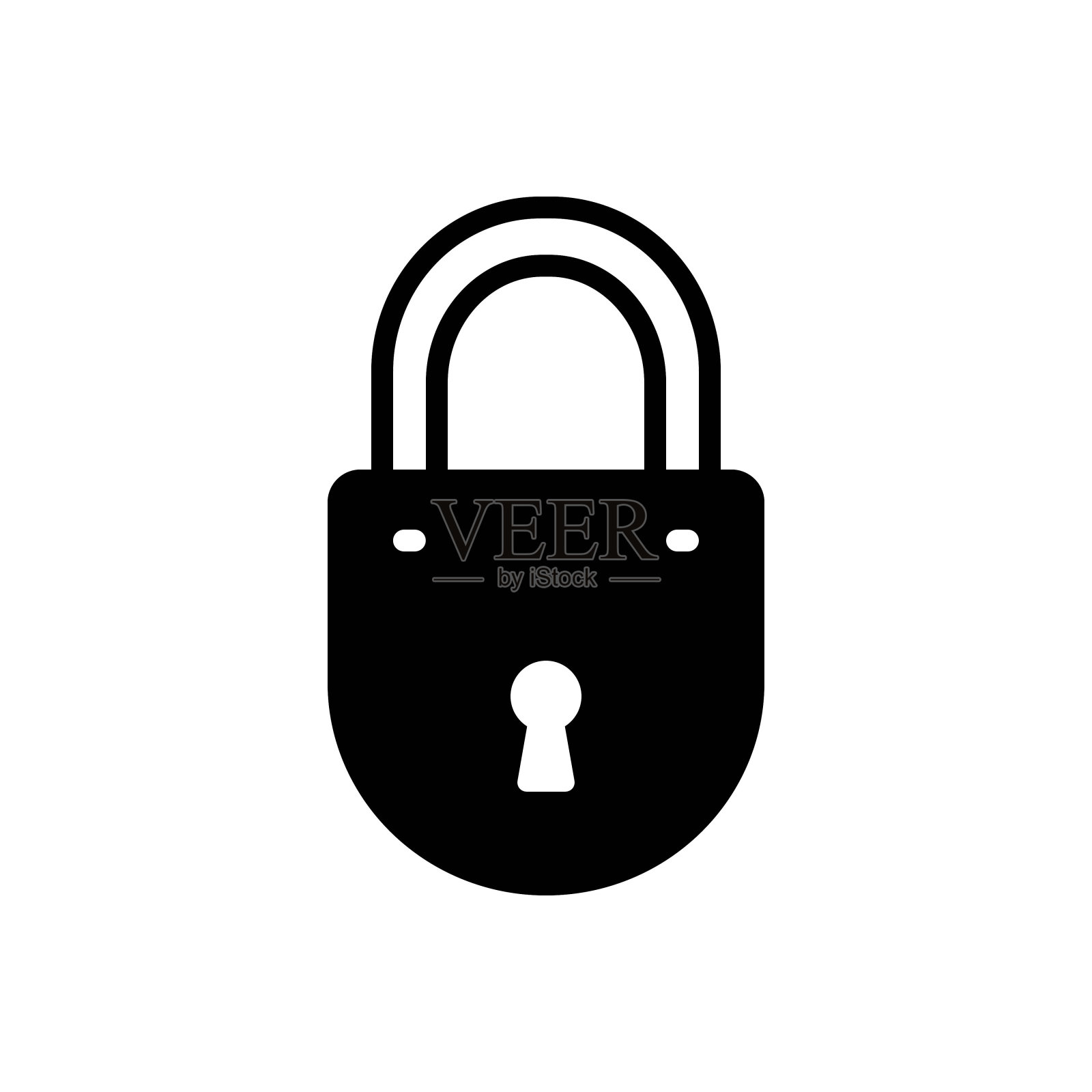 锁锁孔插画图片素材