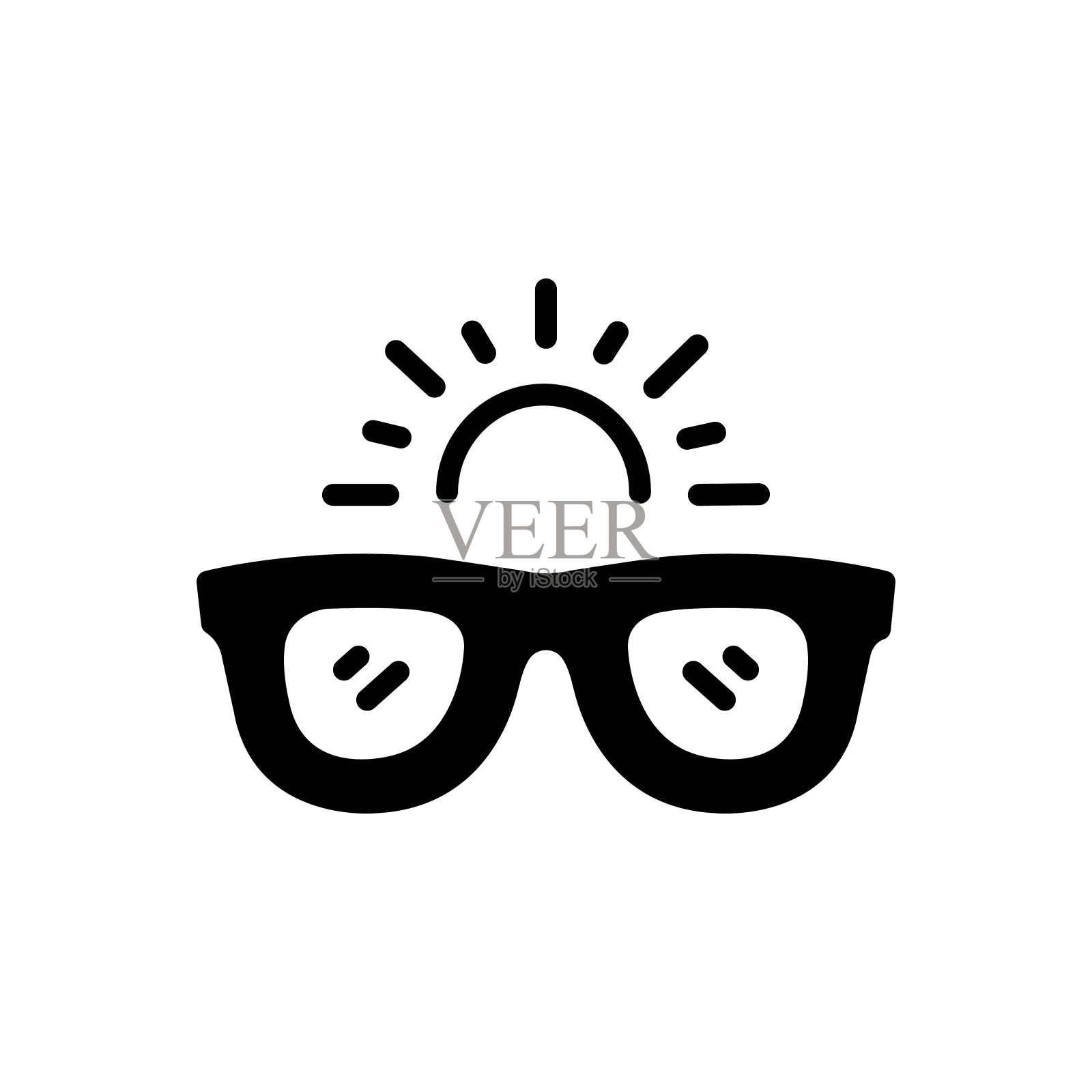 太阳镜的太阳插画图片素材