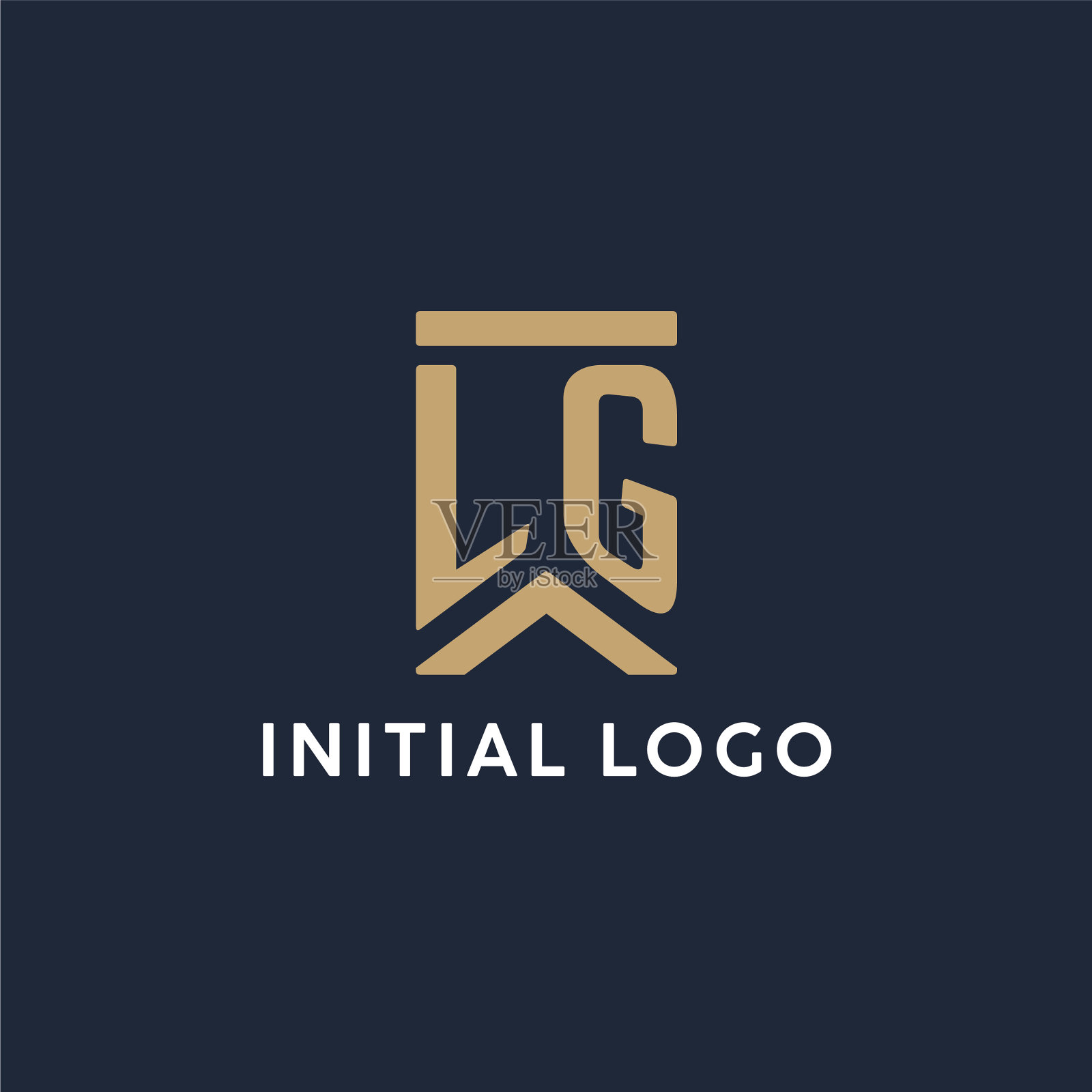 Lg徽标最初设计成一个长方形插画图片素材