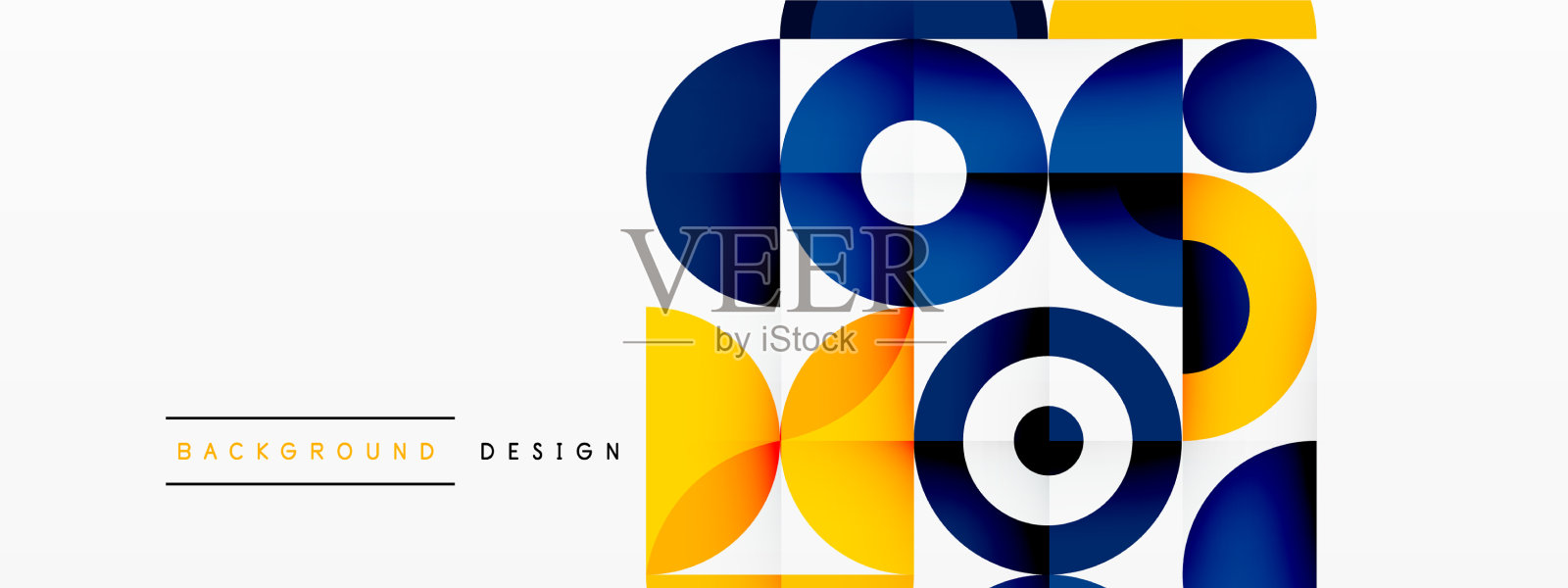 彩色圆圈抽象背景最小插画图片素材