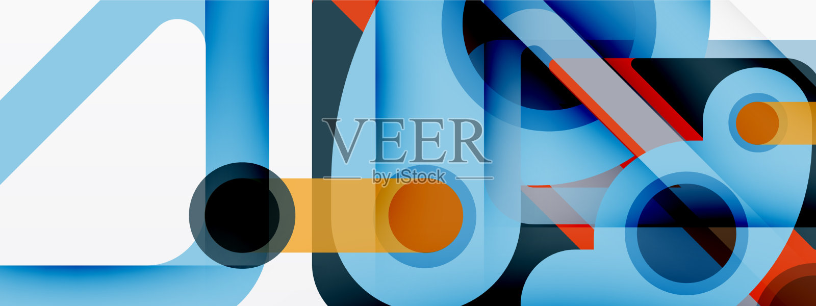 几何基本线圆抽象插画图片素材