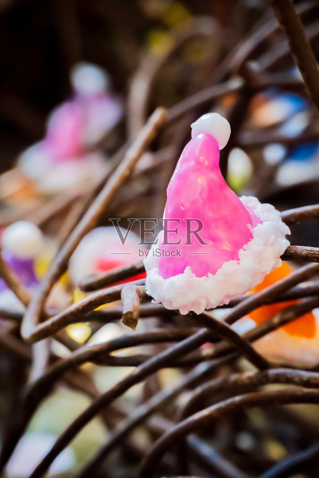 帽子形状的蜡烛照片摄影图片