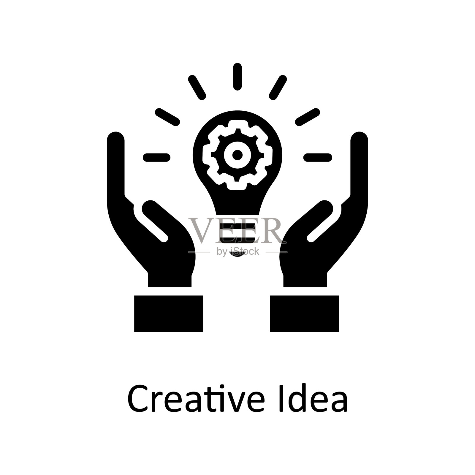 创意矢量固体图标设计插图。教育技术符号在白色背景EPS 10文件插画图片素材