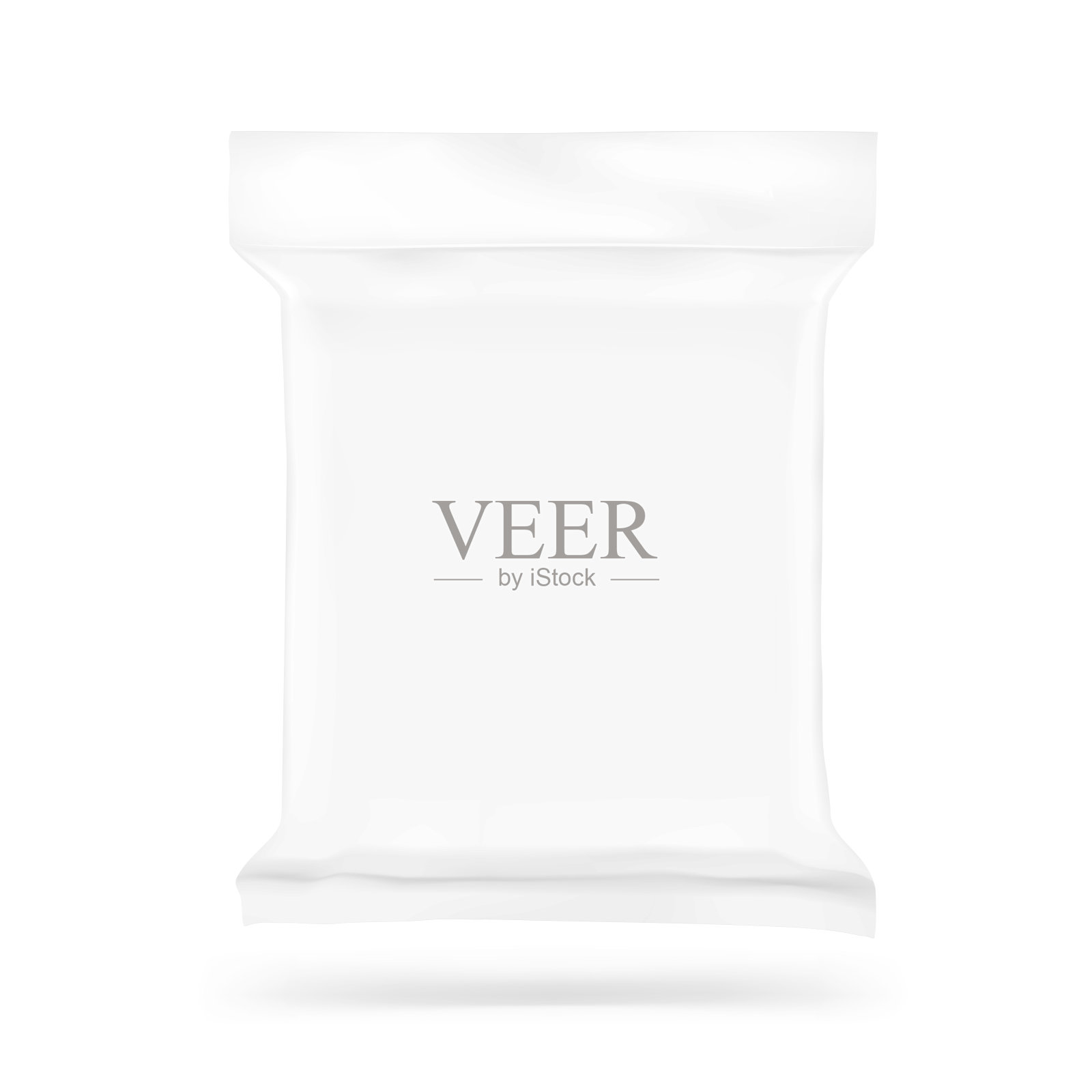 塑料袋模型。矢量插图孤立在白色背景上。插画图片素材