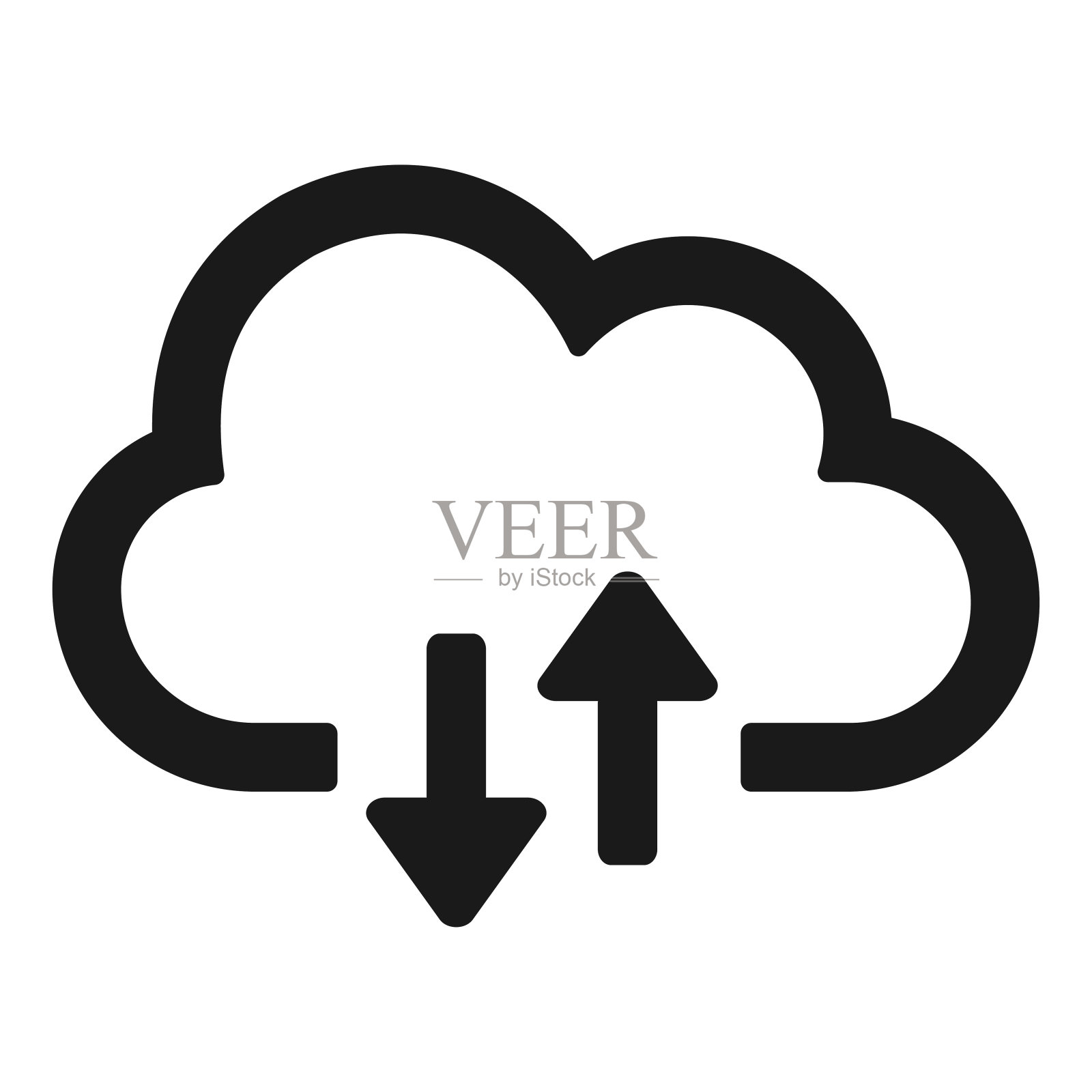 云连接图标。插画图片素材