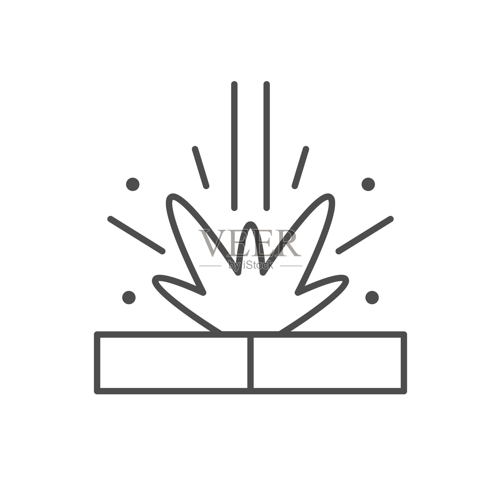 焊接工艺线轮廓图标插画图片素材