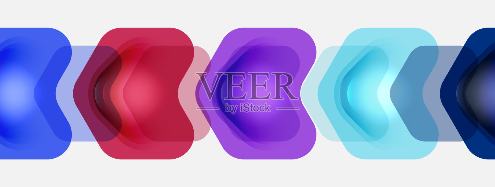 白色背景上的颜色箭头形状最小插画图片素材