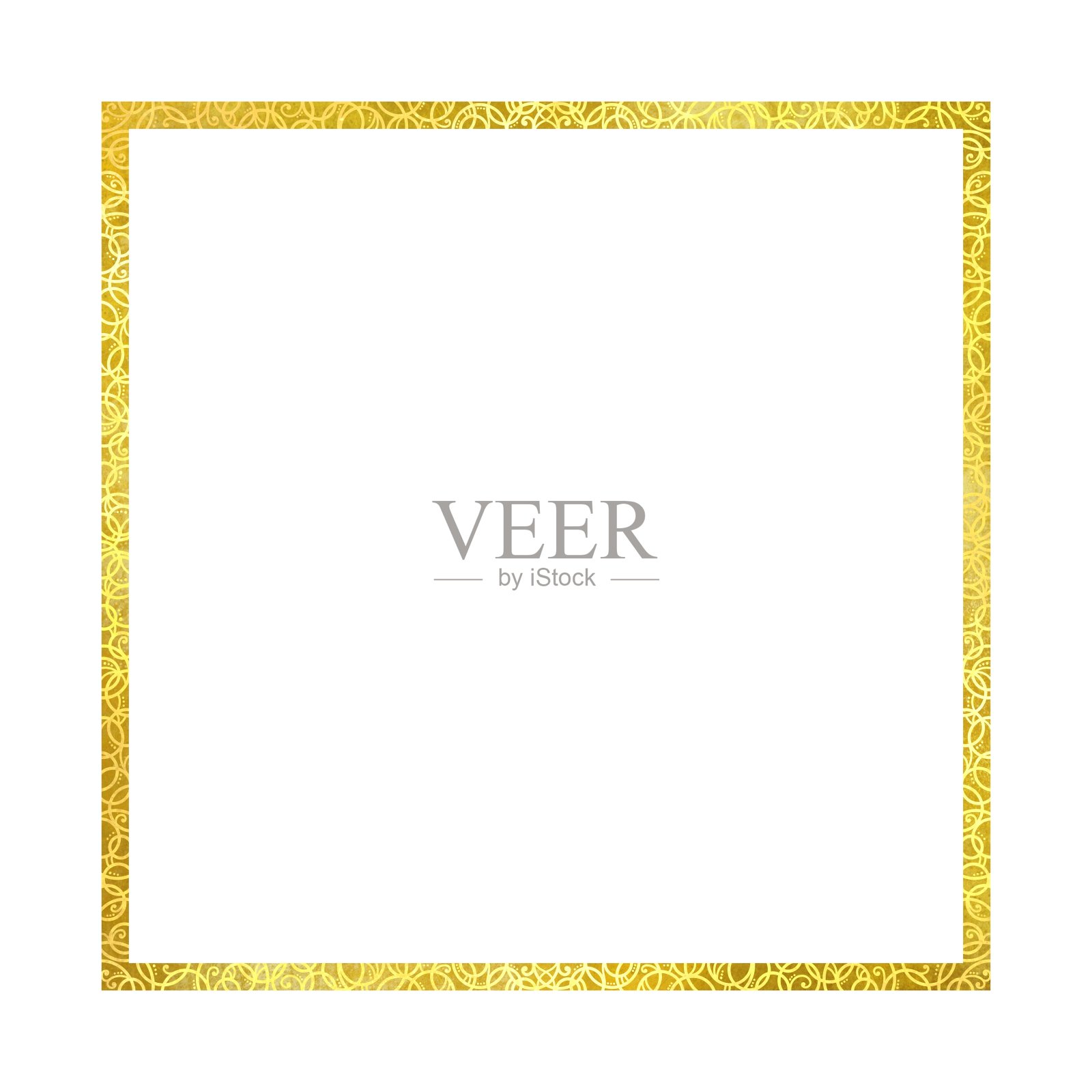 漂亮的古董金框插画图片素材