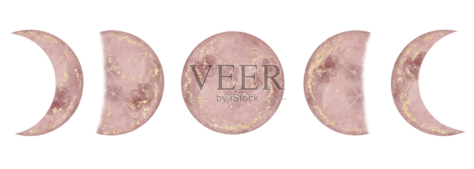 向量月球阶段。插画图片素材