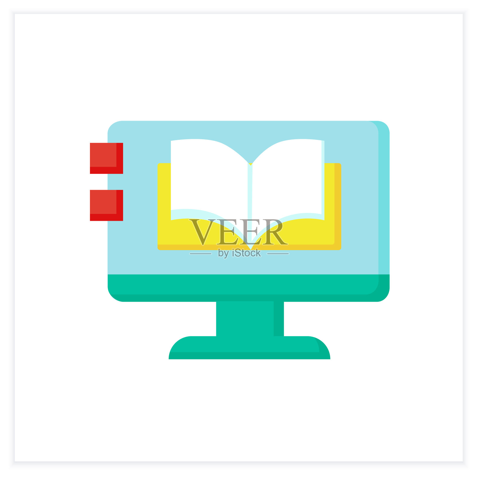 博客杂志平面图标插画图片素材