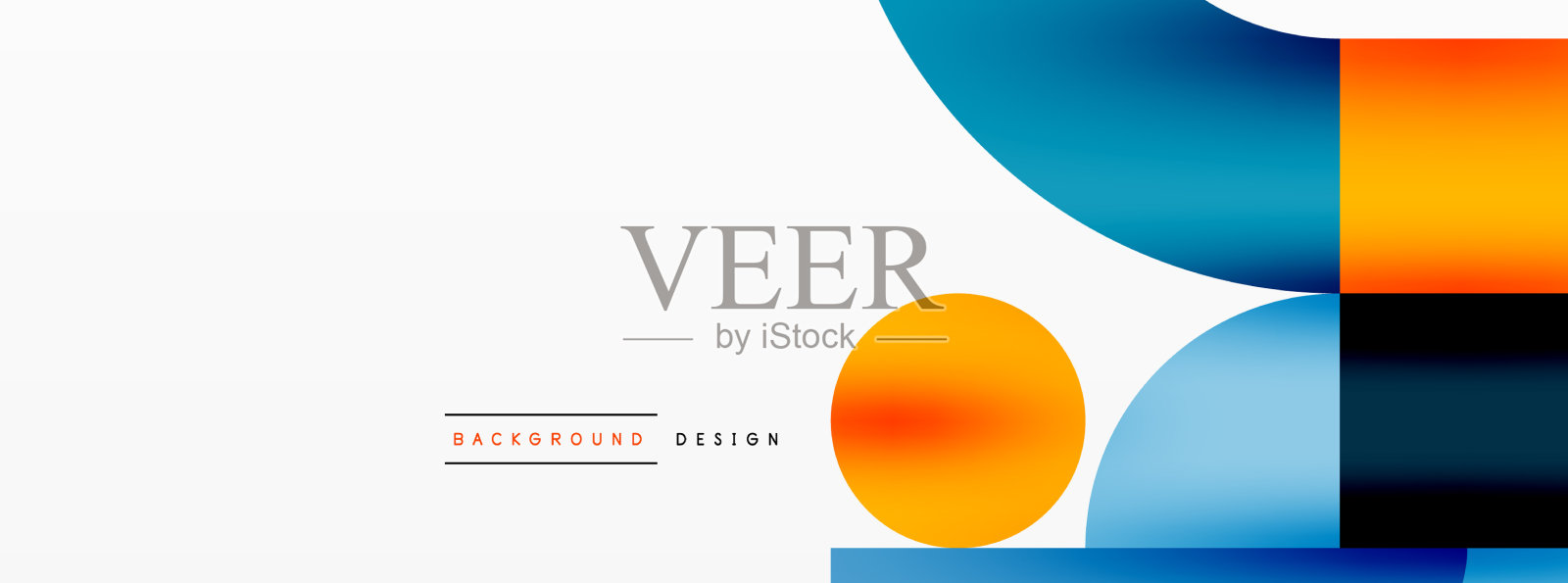 圆形和方形的几何背景圆形插画图片素材