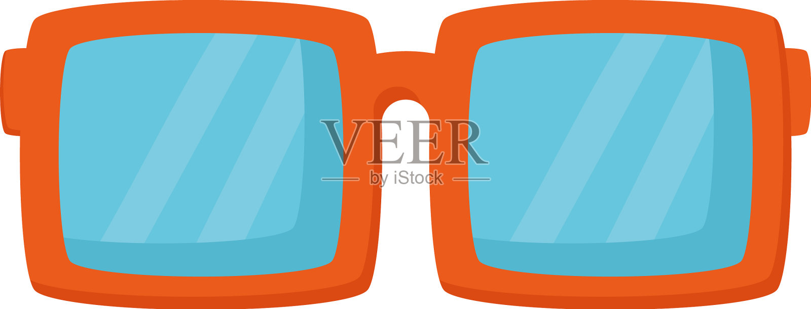 红色眼镜设计插画图片素材