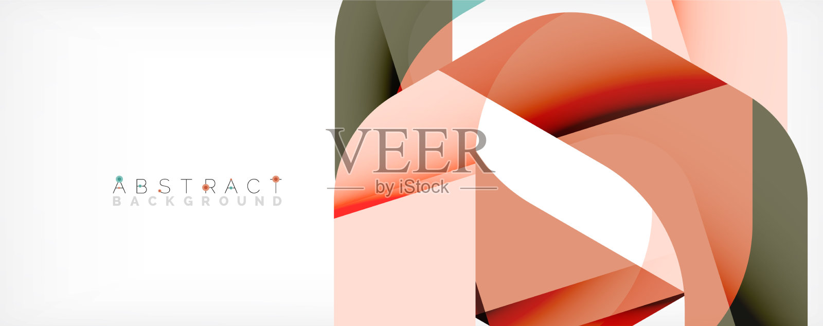 几何抽象背景-多色插画图片素材