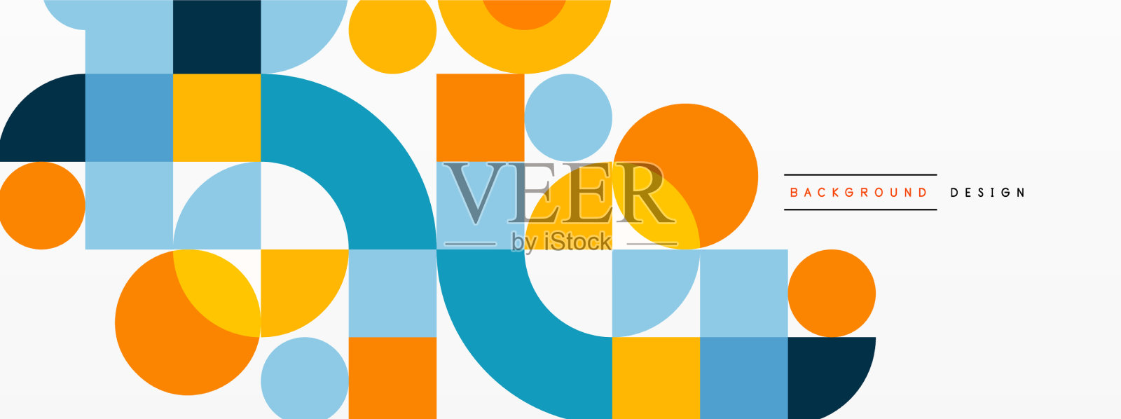 最小几何抽象背景圈插画图片素材