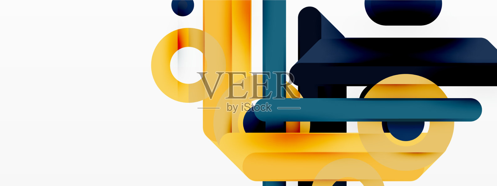 线条几何背景条纹和环插画图片素材