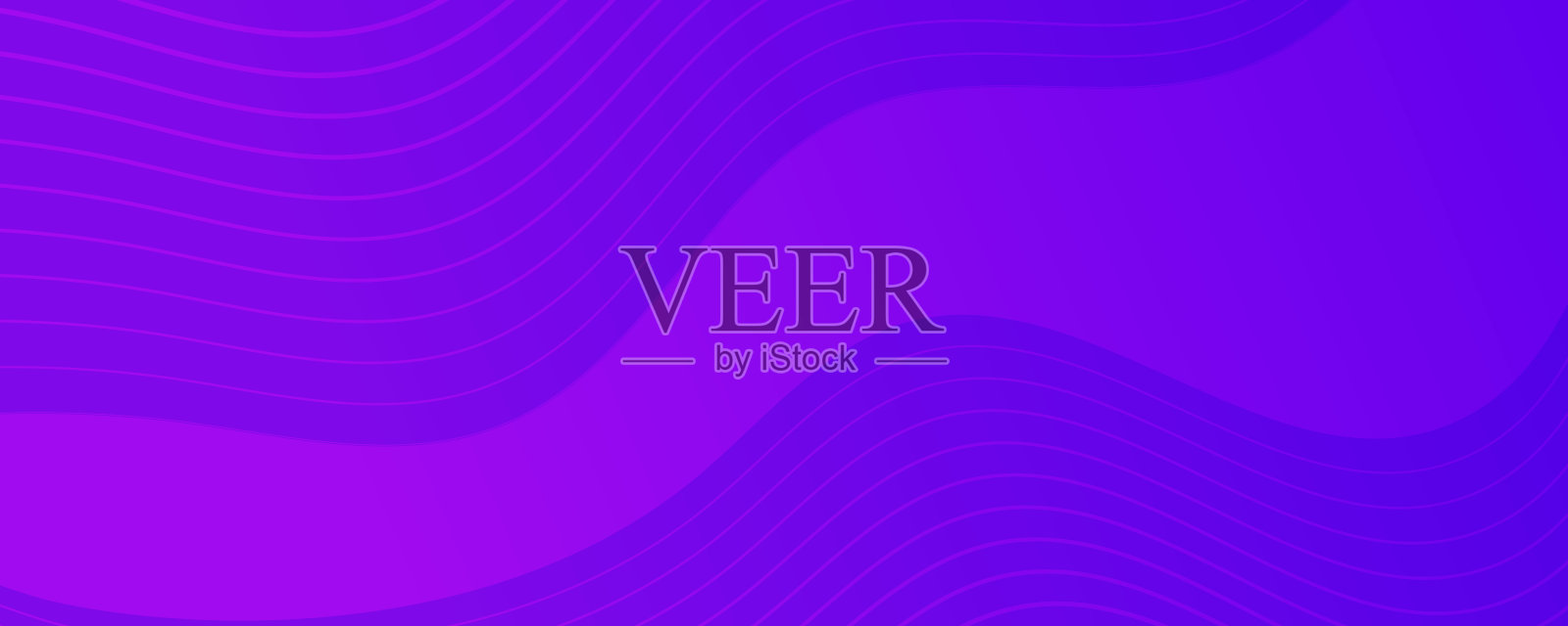 现代色彩梯度背景与波浪线插画图片素材