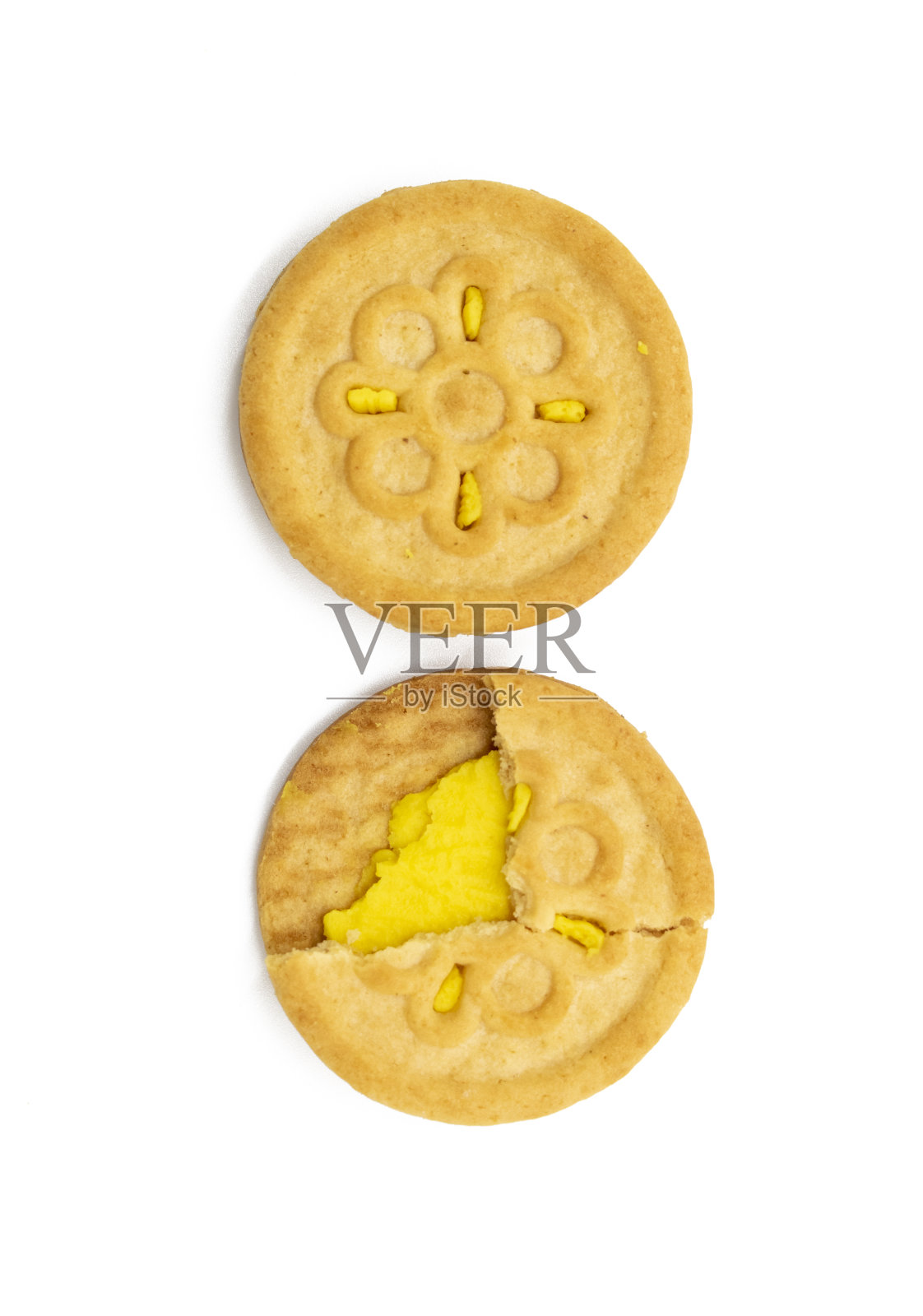 饼干在白色背景上孤立,照片摄影图片