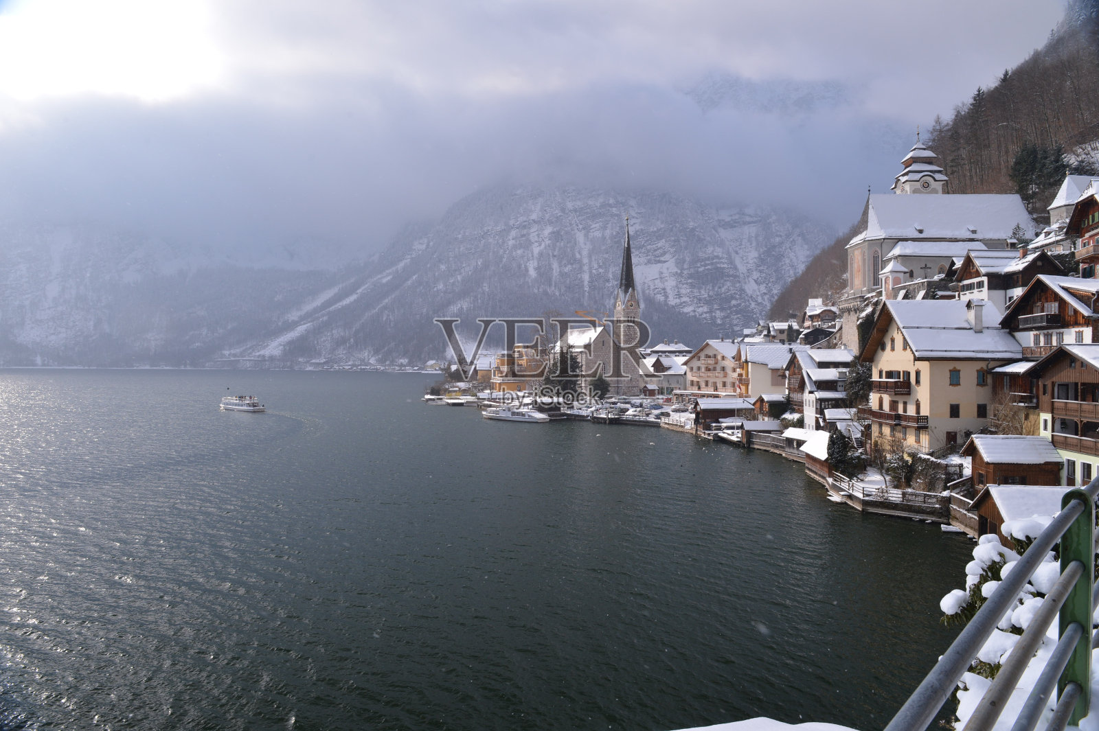 哈尔斯塔特冬天照片摄影图片