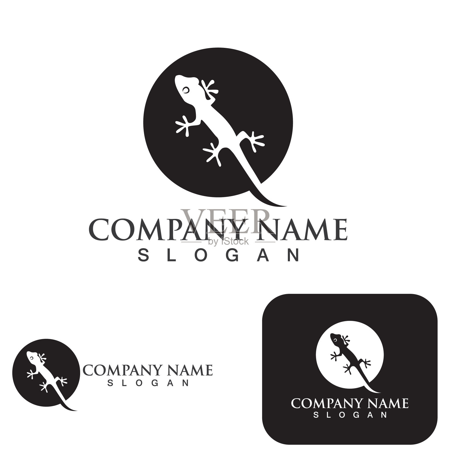 壁虎印花模板插画图片素材